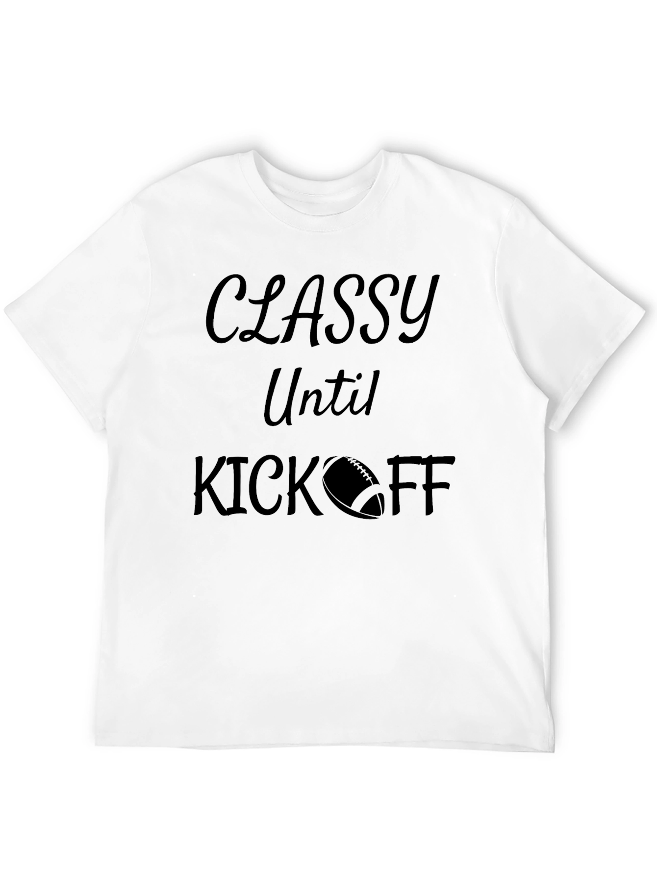 Black Classy Until Kickoff Graphic T-Shirt view 12