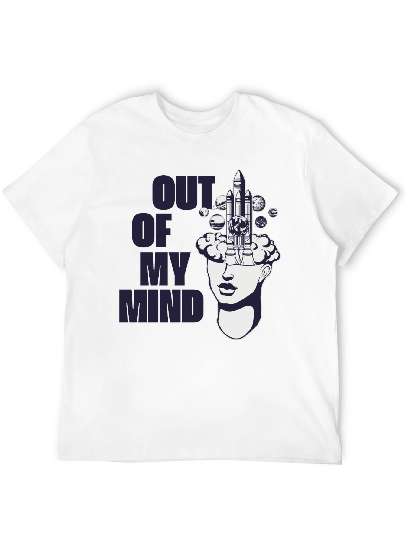Black Out of My Mind Space Shuttle Graphic T-Shirt view 12