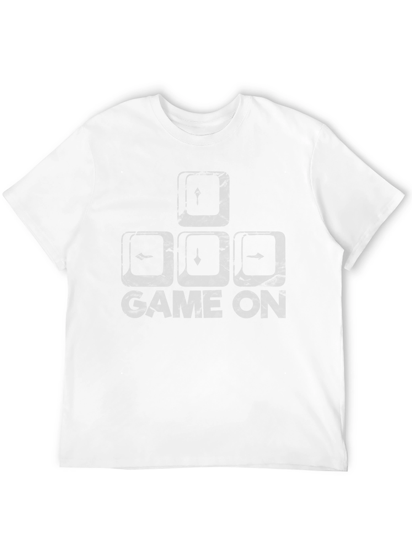 Black Game On! Gamer T-Shirt - Keyboard Key Design view 12