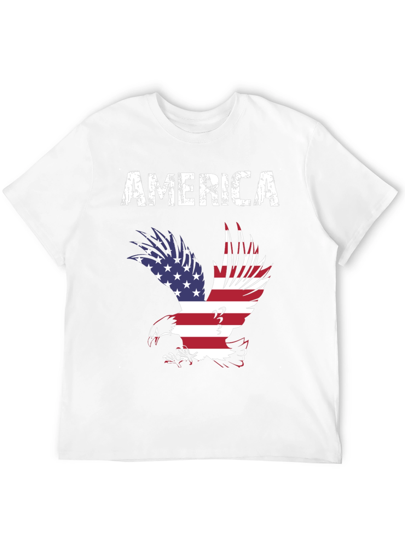 Black America Eagle Graphic Tee - Patriotic USA Flag T-Shirt view 12