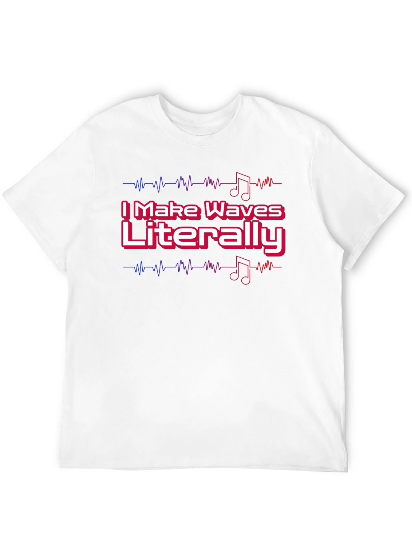 Black I Make Waves Literally Black Graphic Tee view 12