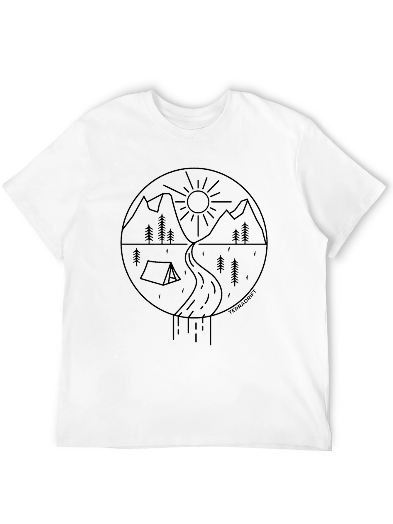 Black Nature Design Graphic Tee view 12