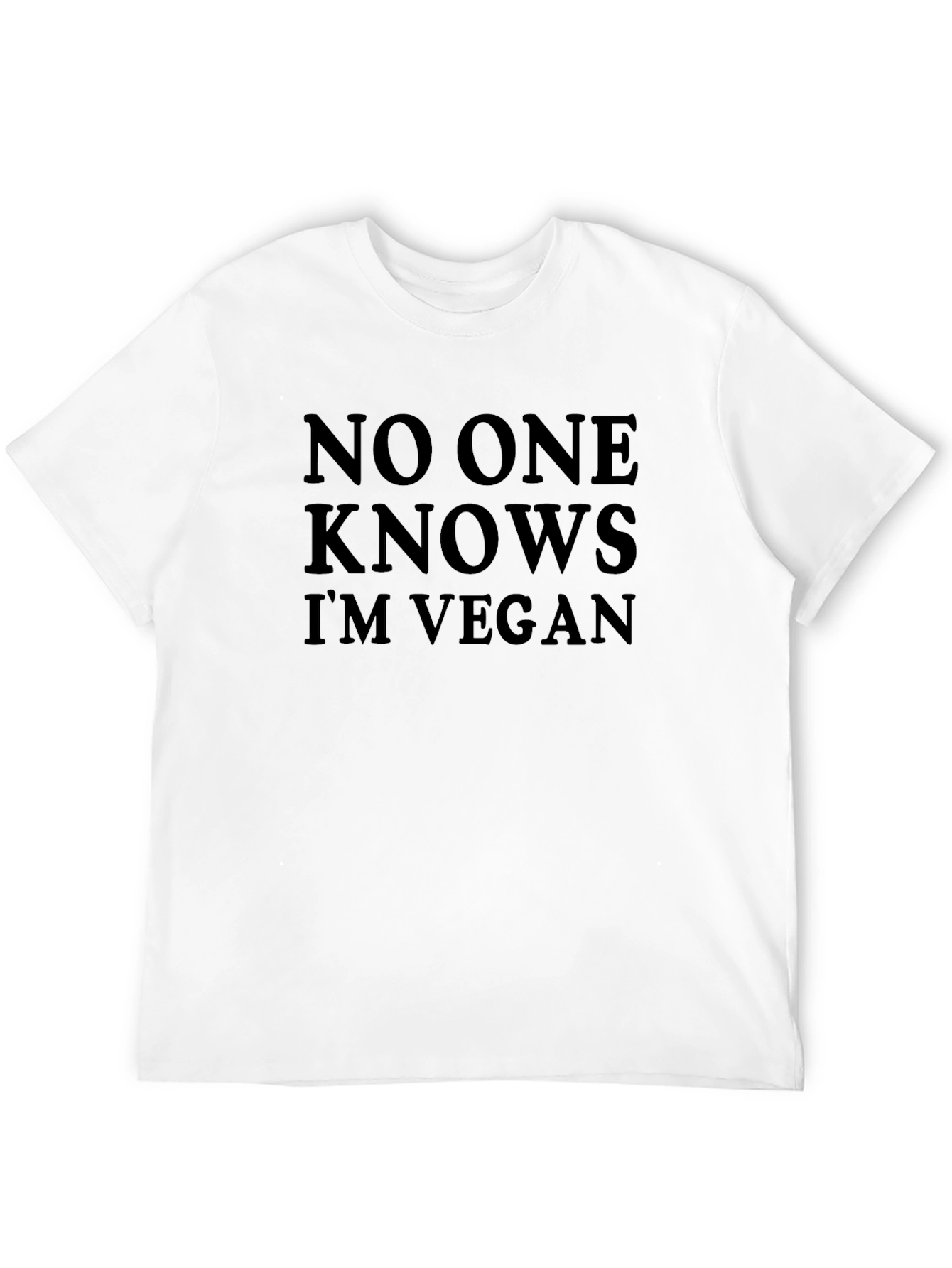 Black Vegan Secret T-Shirt - No One Knows I'm Vegan Tee view 12