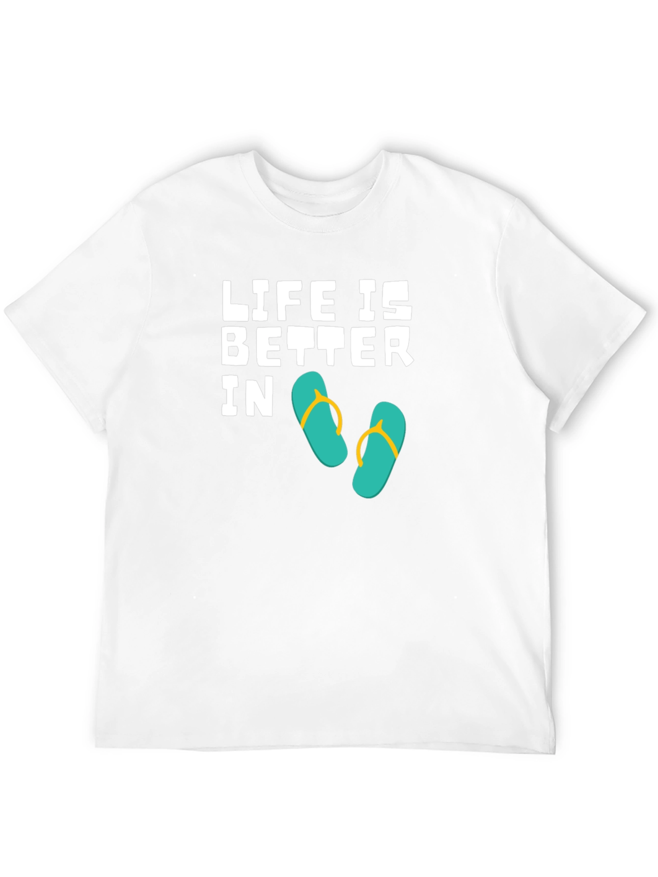 Black Life is Better In Flip Flops Black T-Shirt view 12