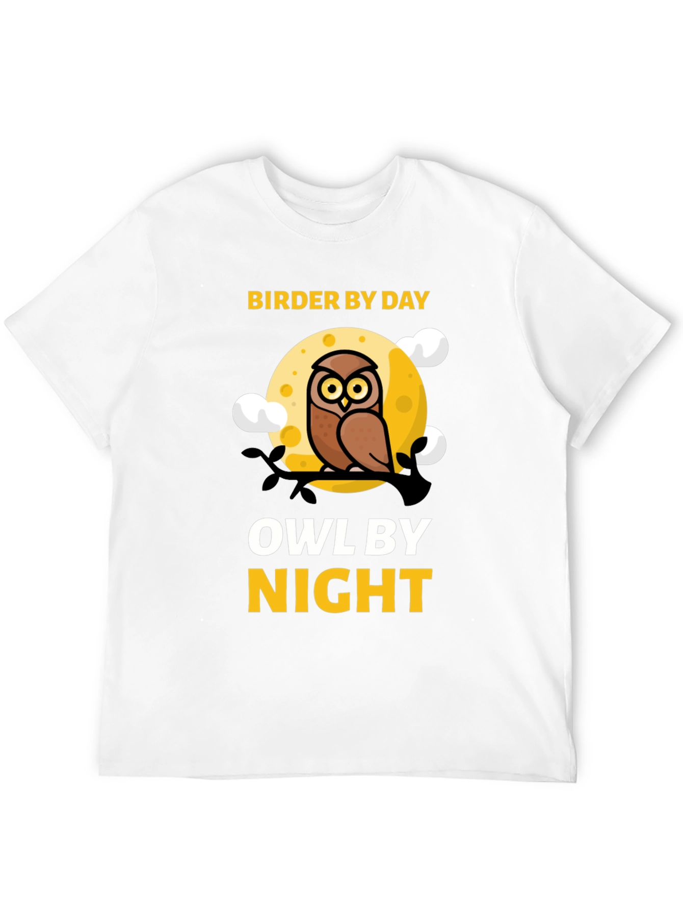 Black Birder By Day Owl By Night Graphic Tee view 12