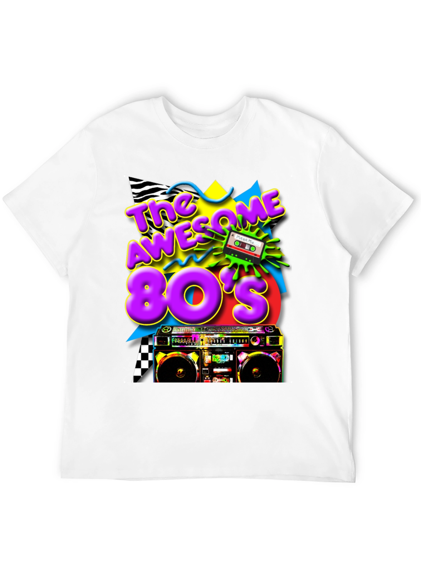 Black Awesome 80's Graphic Tee view 12