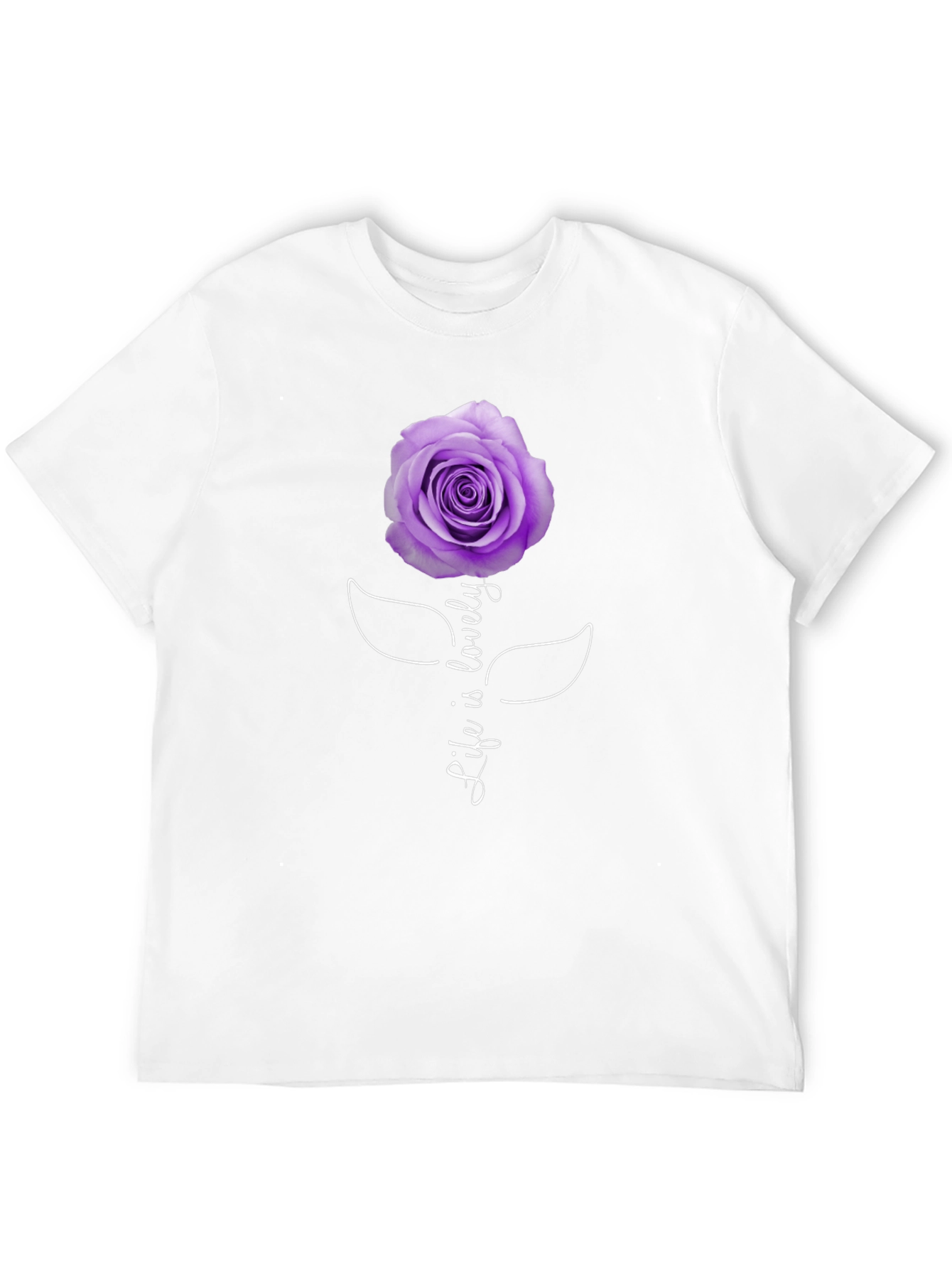 Black Life is Lovely Rose Graphic Tee - Black view 12