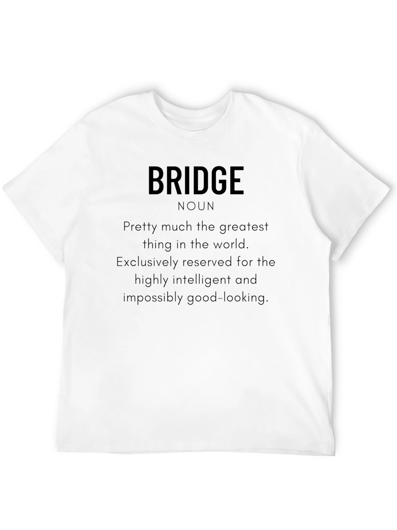 Black Bridge Noun - Intelligent Humor T-Shirt view 12