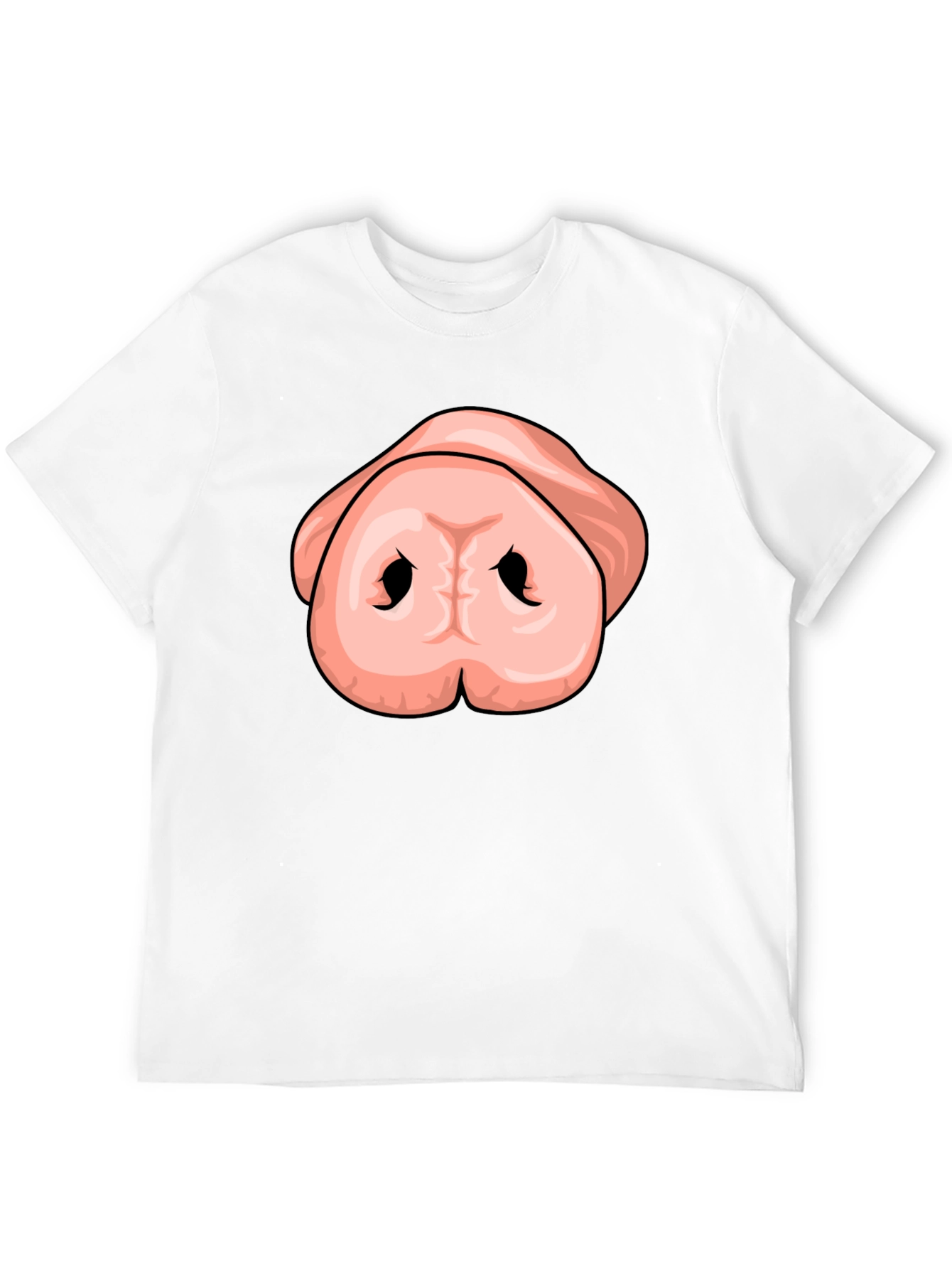 Black Funny Pig Nose T-Shirt - Unisex Graphic Tee view 12