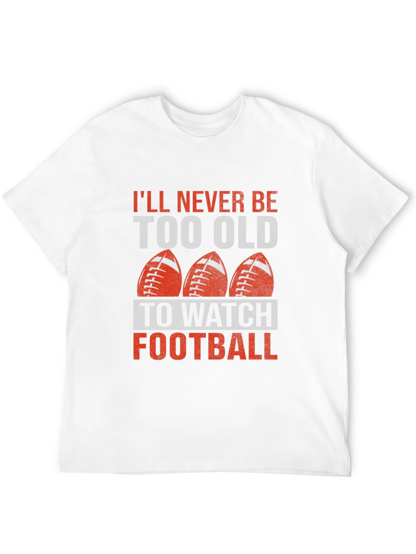 Black Never Too Old Football T-Shirt view 12