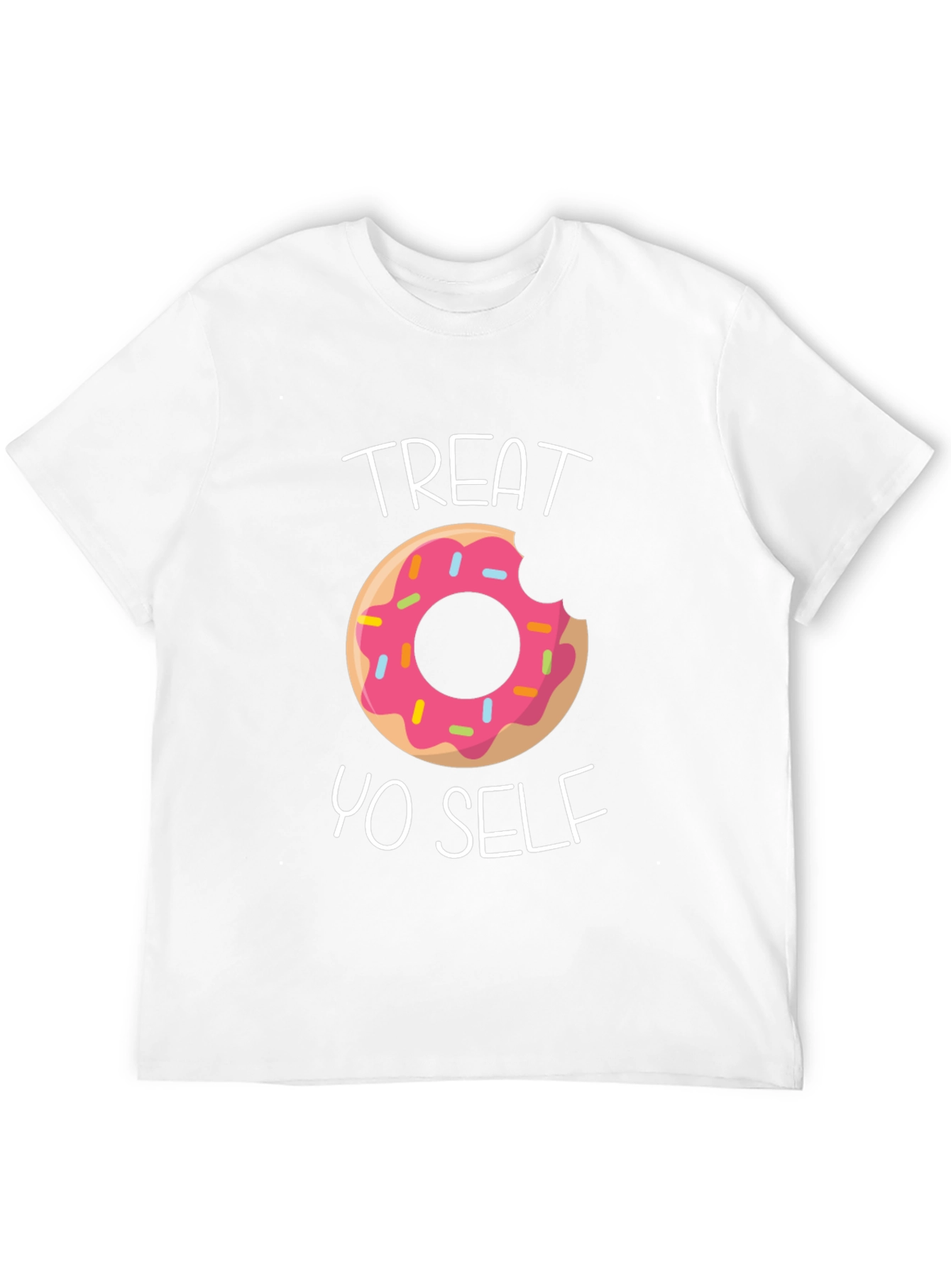 Black Treat Yo Self Donut T-Shirt - Funny Graphic Tee view 12