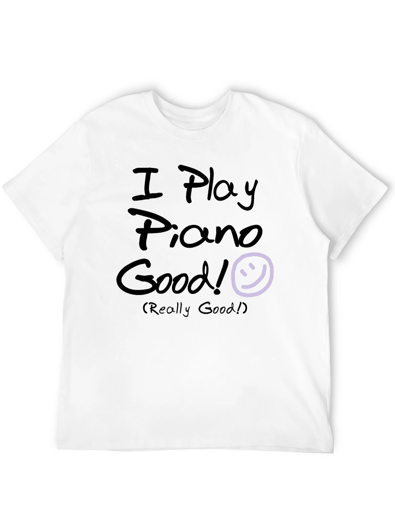 Black I Play Piano Good! Black Graphic T-Shirt view 12