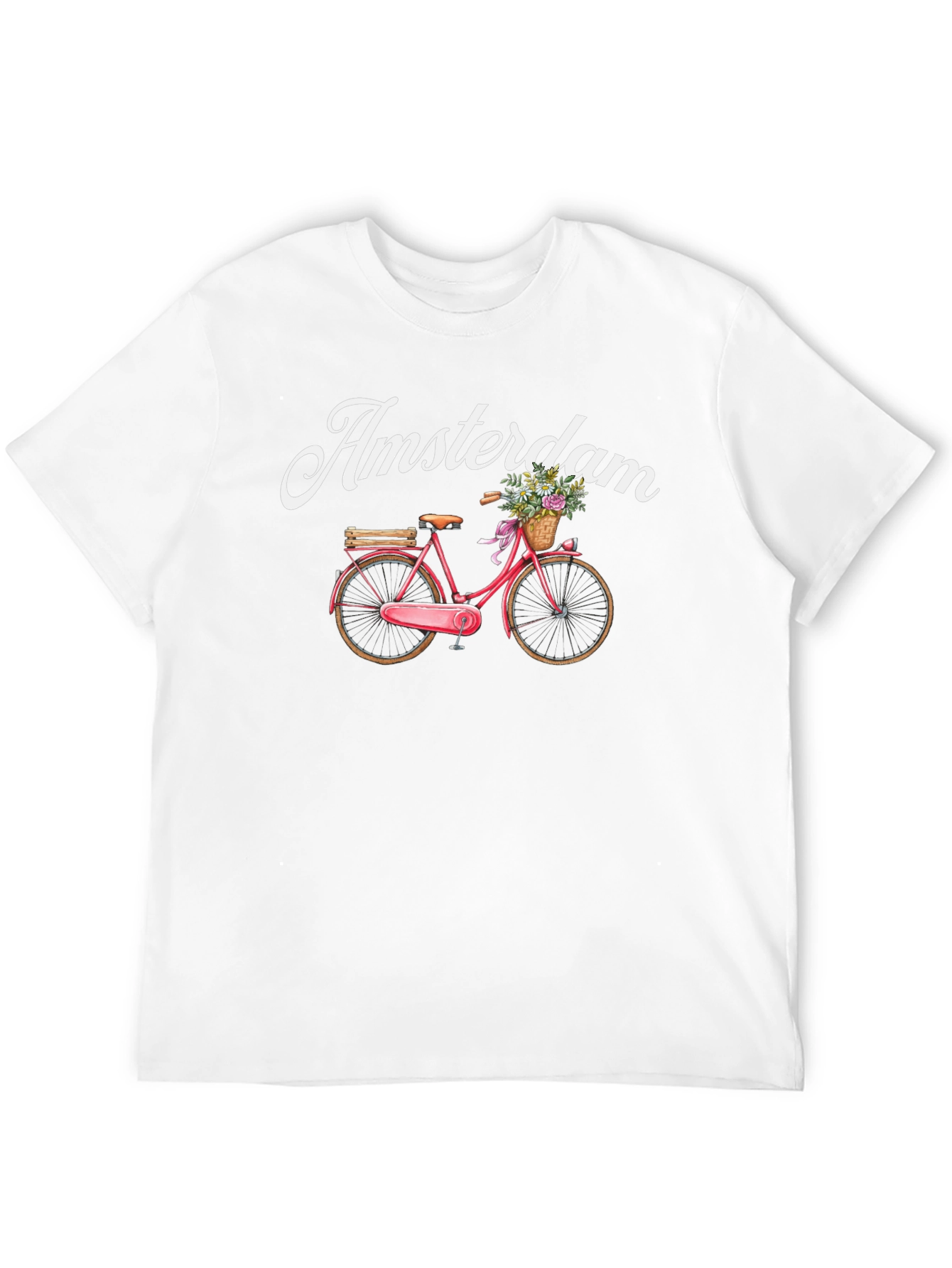 Black Amsterdam Bicycle Graphic Tee - Black view 12