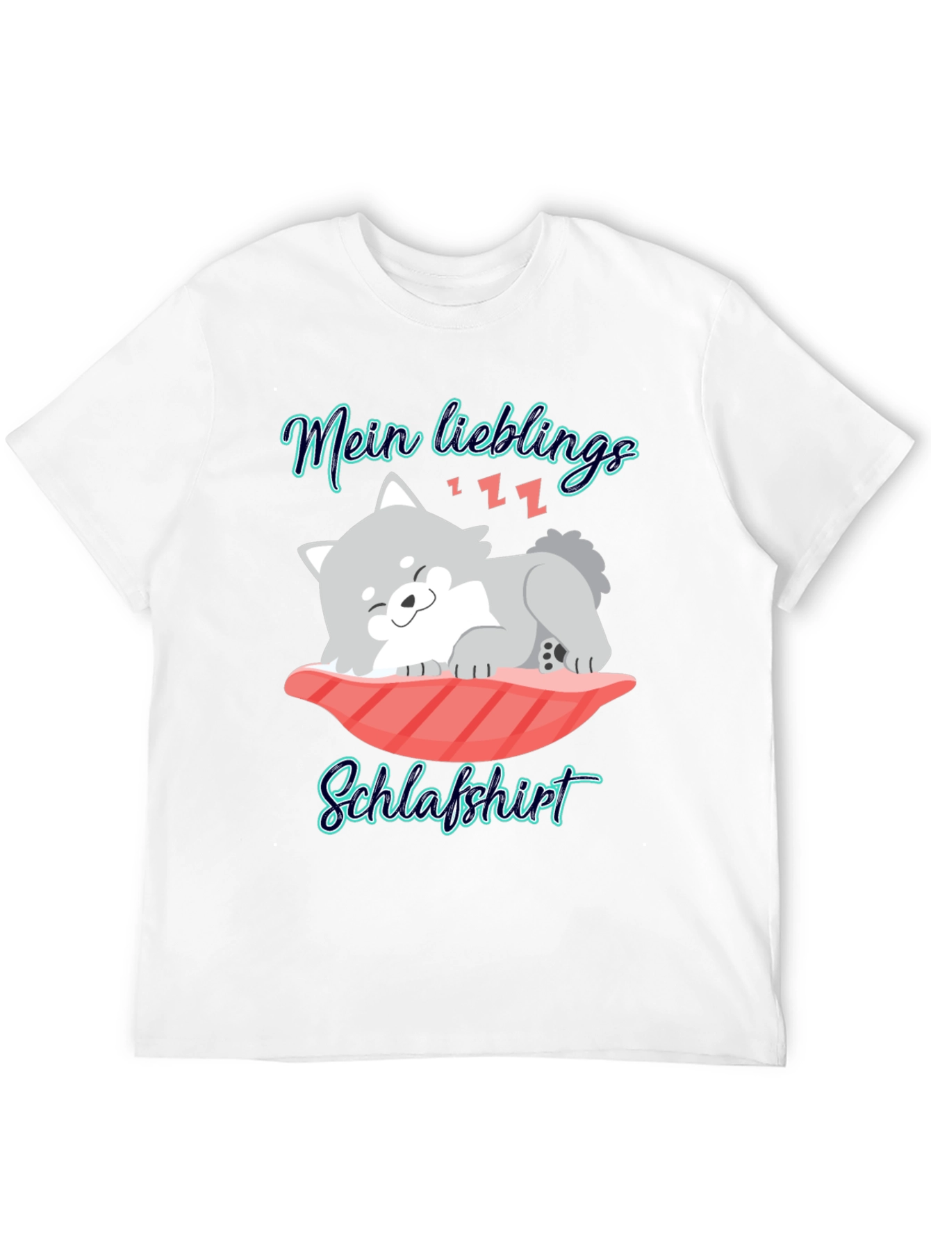 Black Cute Sleepy Puppy T-Shirt view 12