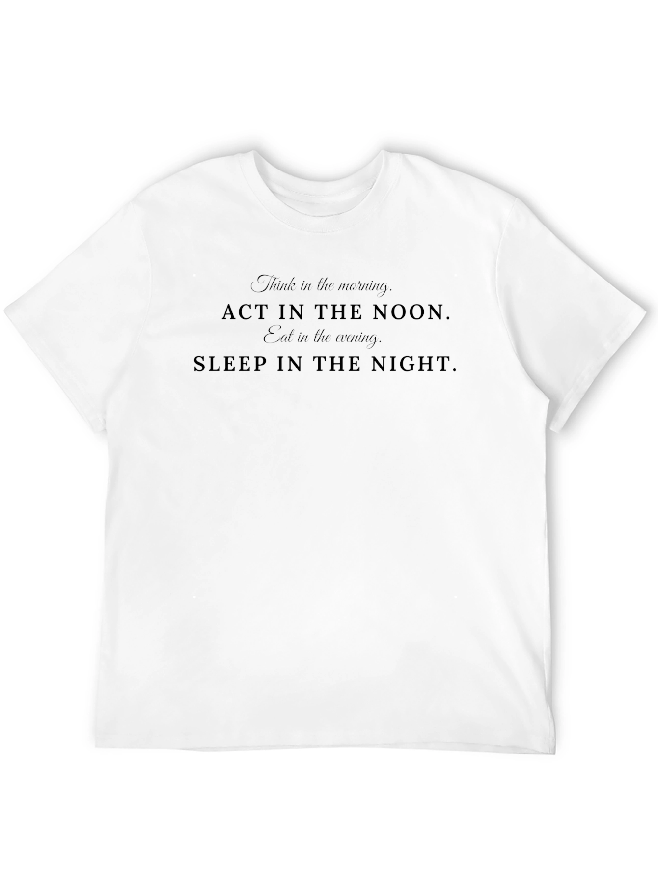 Black Think, Act, Eat, Sleep Black Graphic Tee view 12