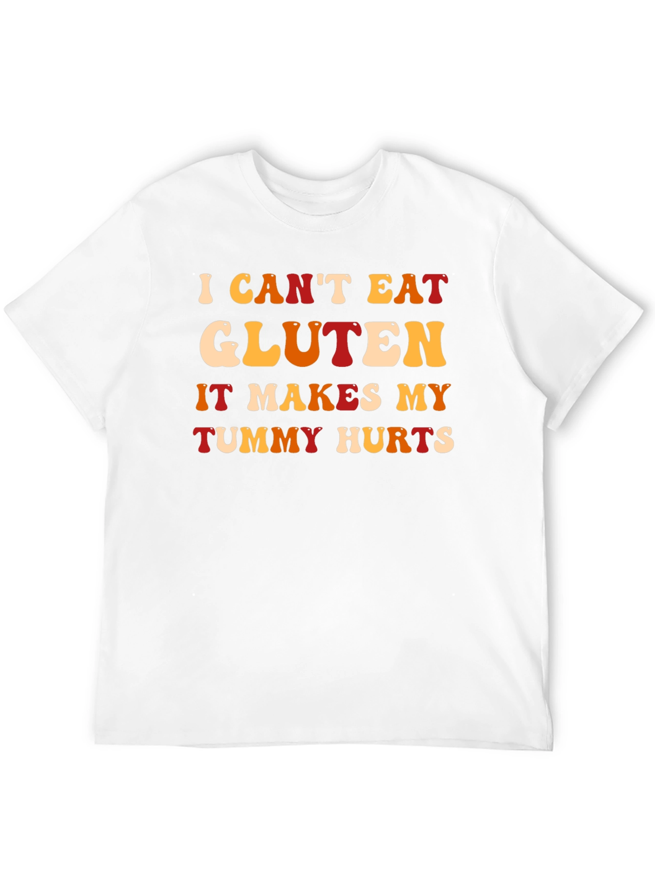 Black I Can't Eat Gluten T-Shirt Funny Food Allergy Tee view 12