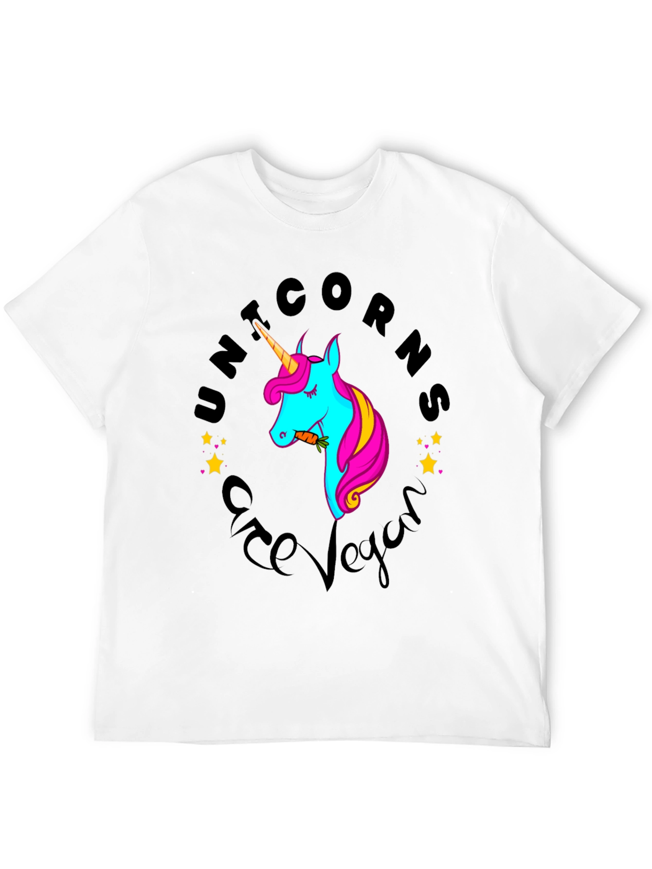 Black Unicorns Are Vegan Black T-Shirt view 12