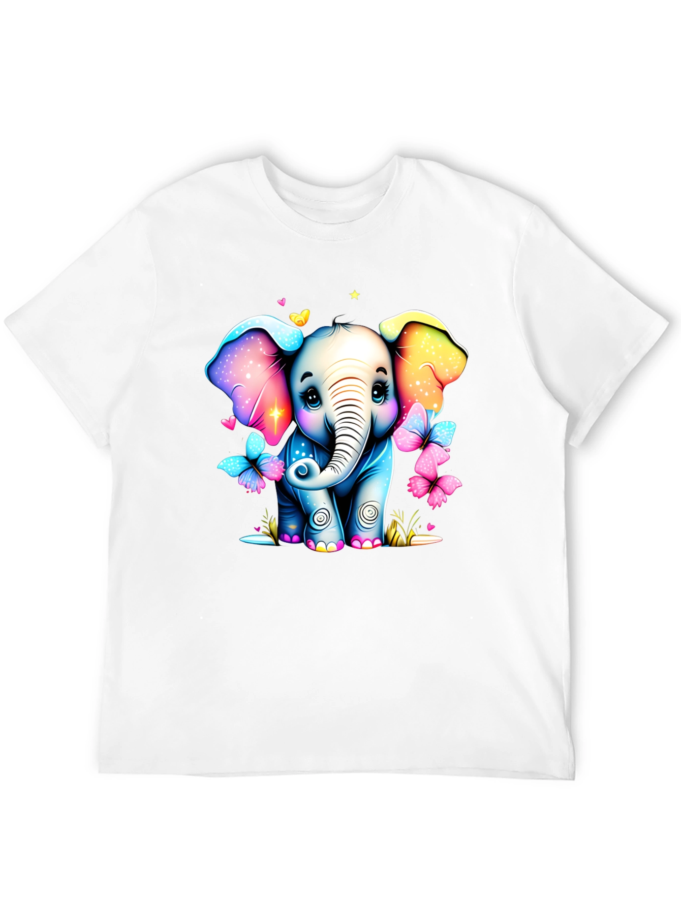 Black Cute Elephant T-Shirt view 12