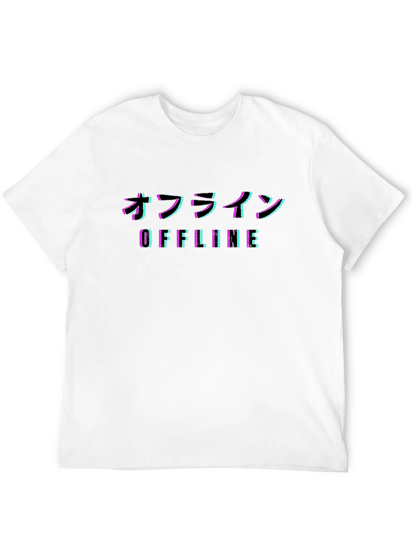 Black Offline Glitchcore T-Shirt view 12