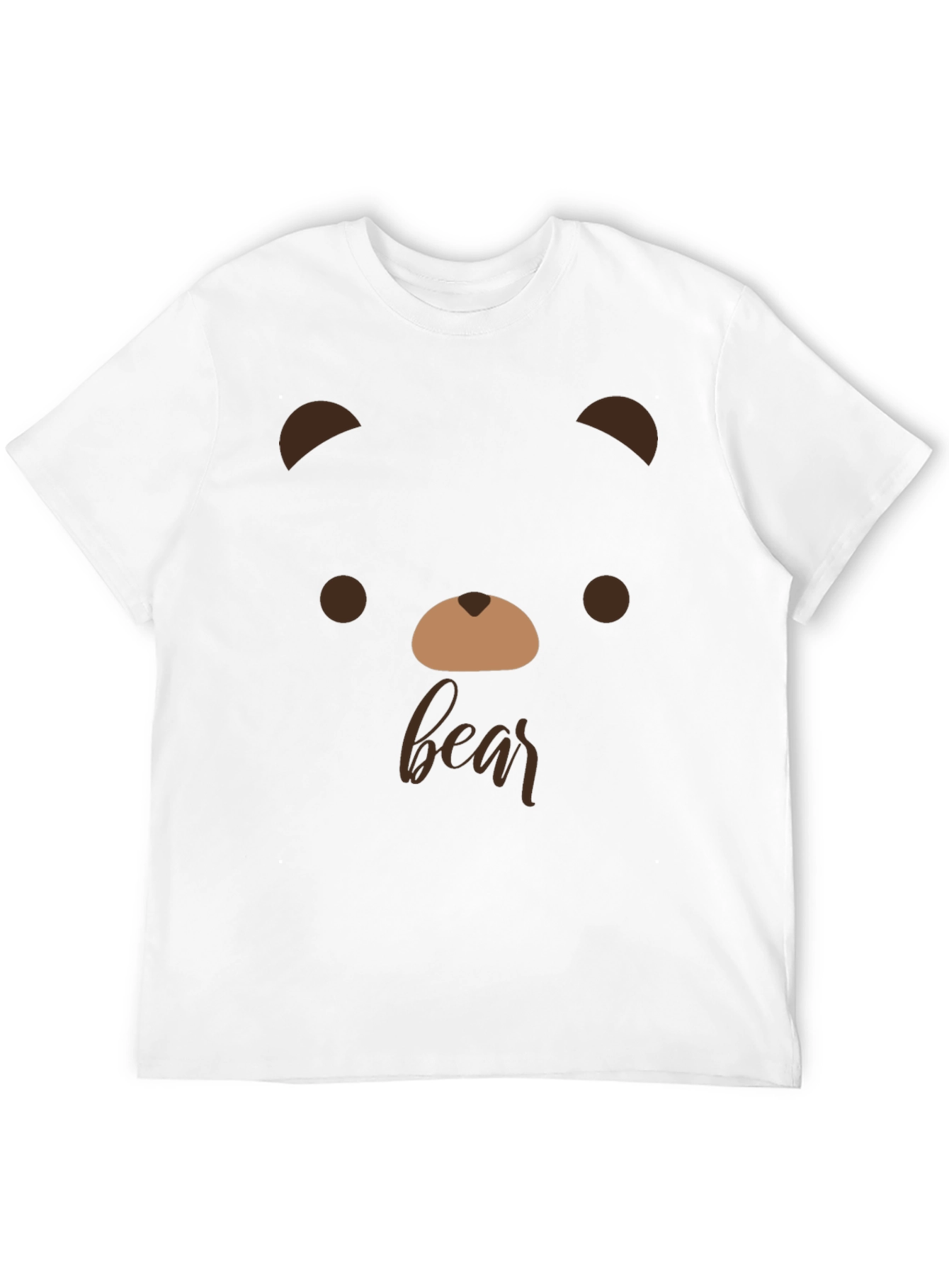 Black Cute Bear Face Graphic Tee - Soft Cotton T-Shirt view 12