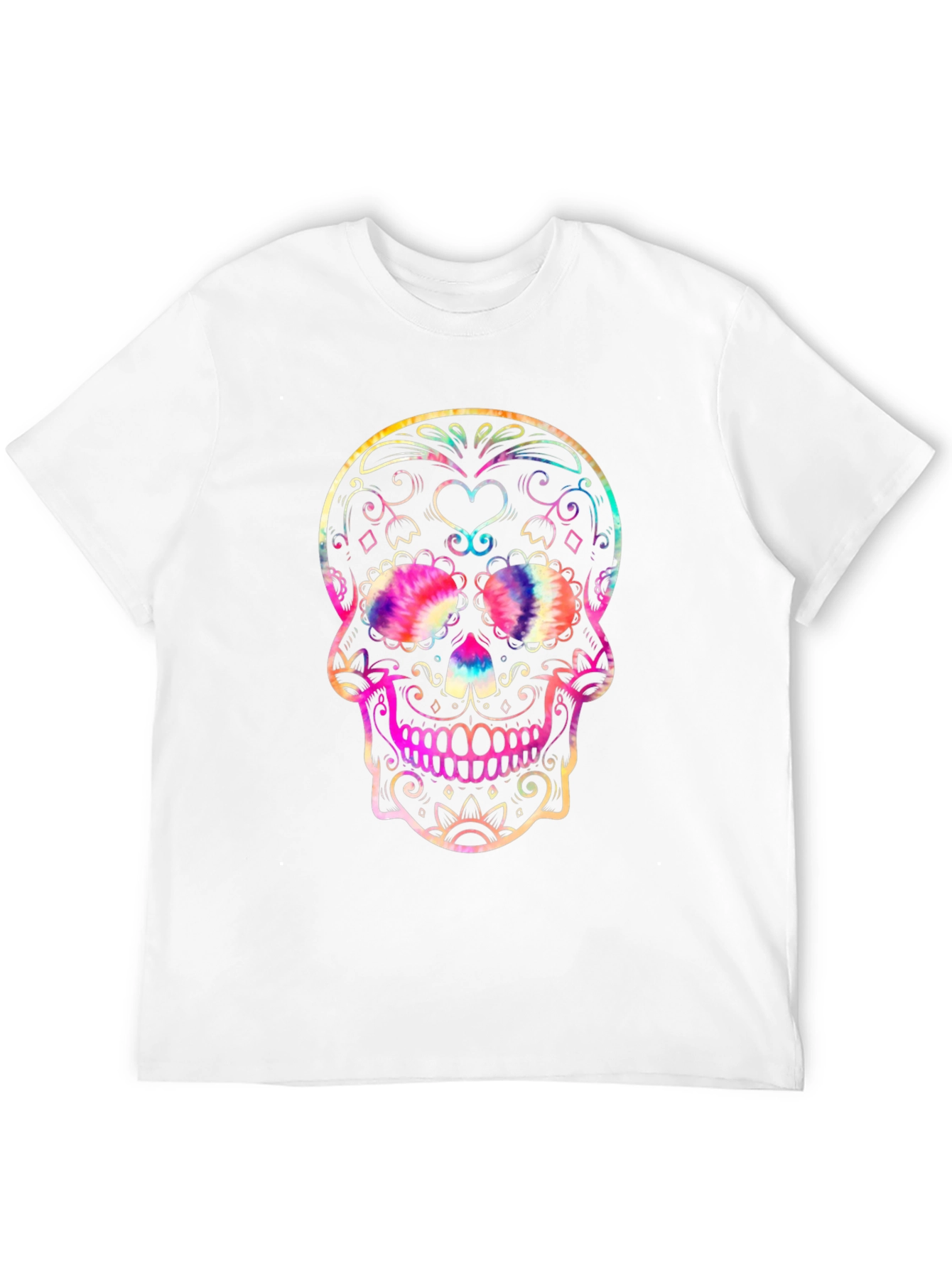 Black Sugar Skull Graphic Tee - Black Cotton Blend view 12