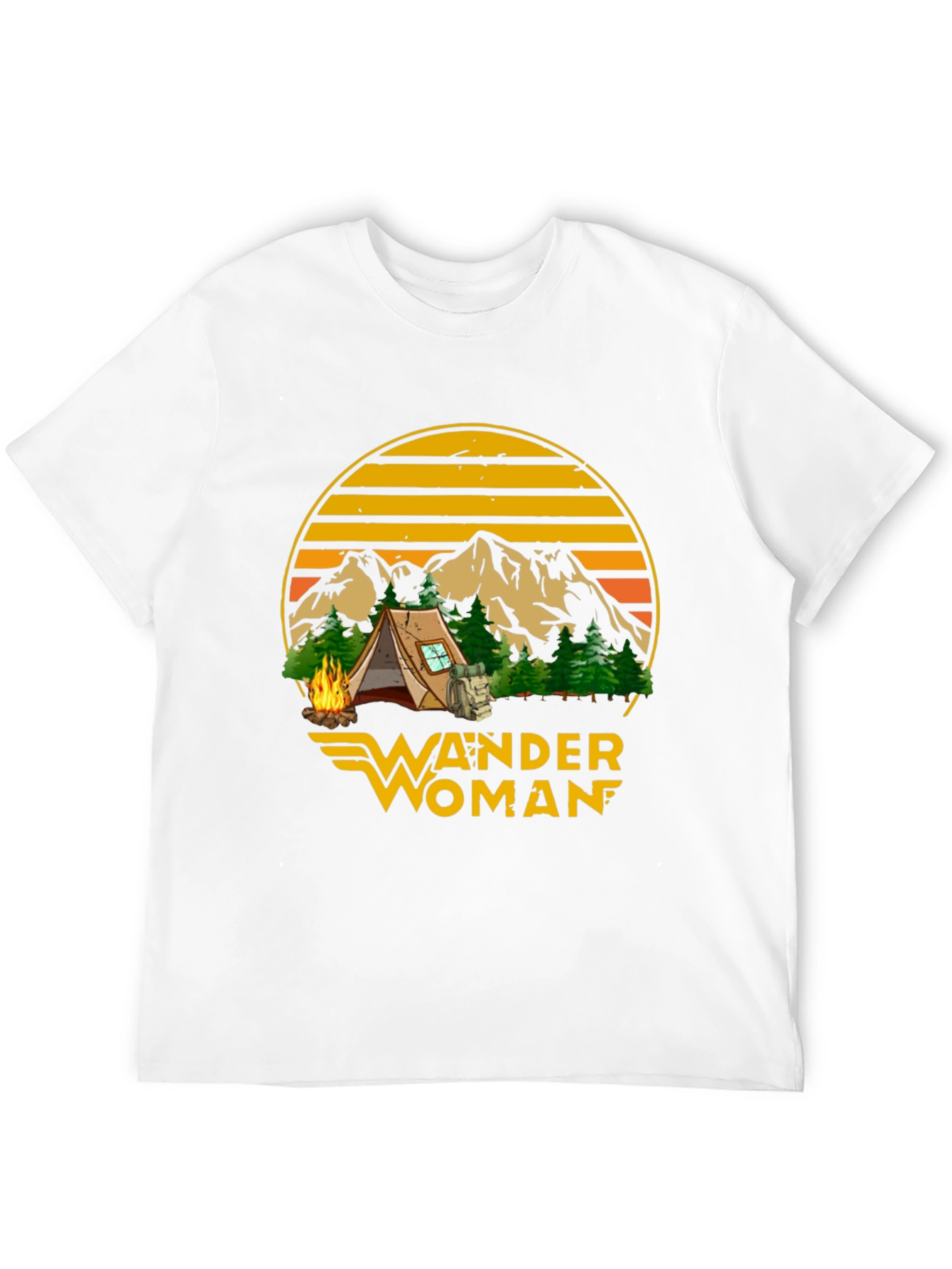 Black Wander Woman Camping Graphic Tee - Black view 12