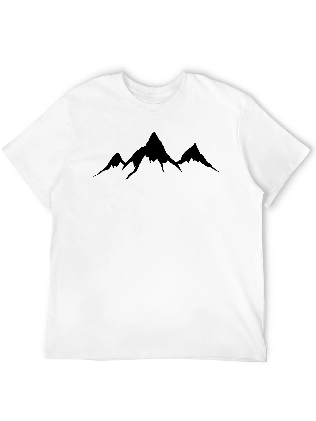 Black Men's Black Mountain Silhouette T-Shirt view 12