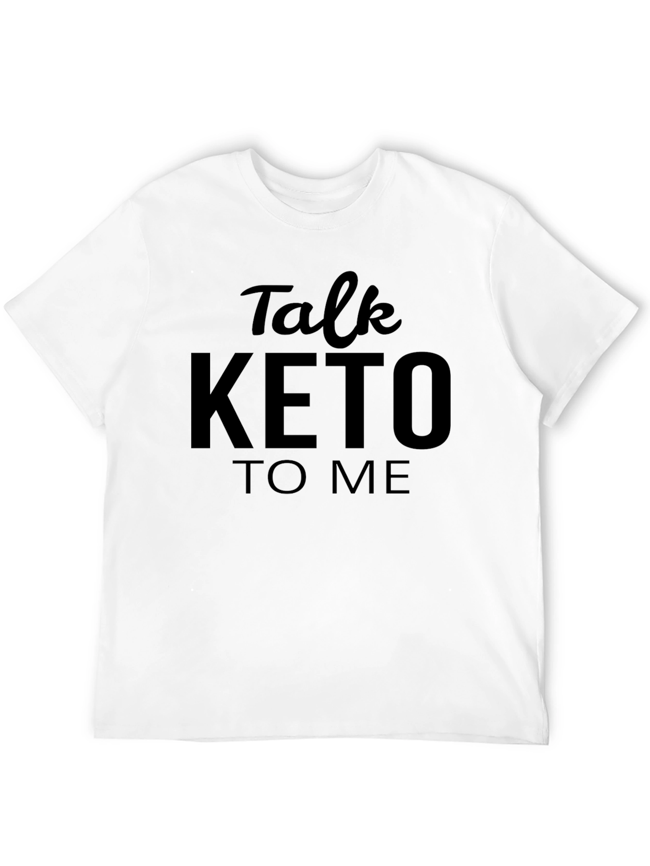 Black Talk Keto To Me Graphic Tee - Unisex Black T-Shirt view 12