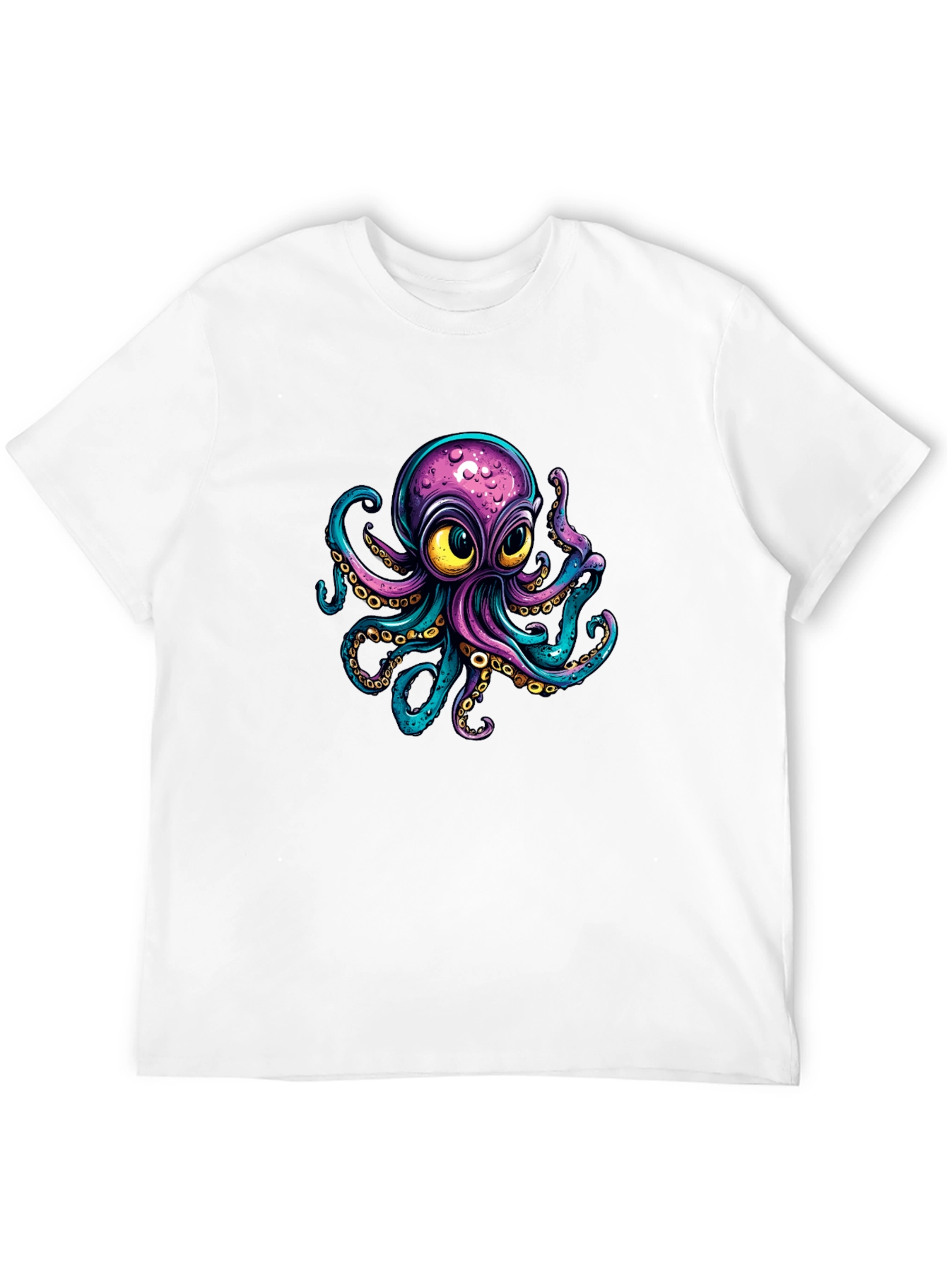 Black Octopus Graphic T-Shirt - Unique Design Tee view 12