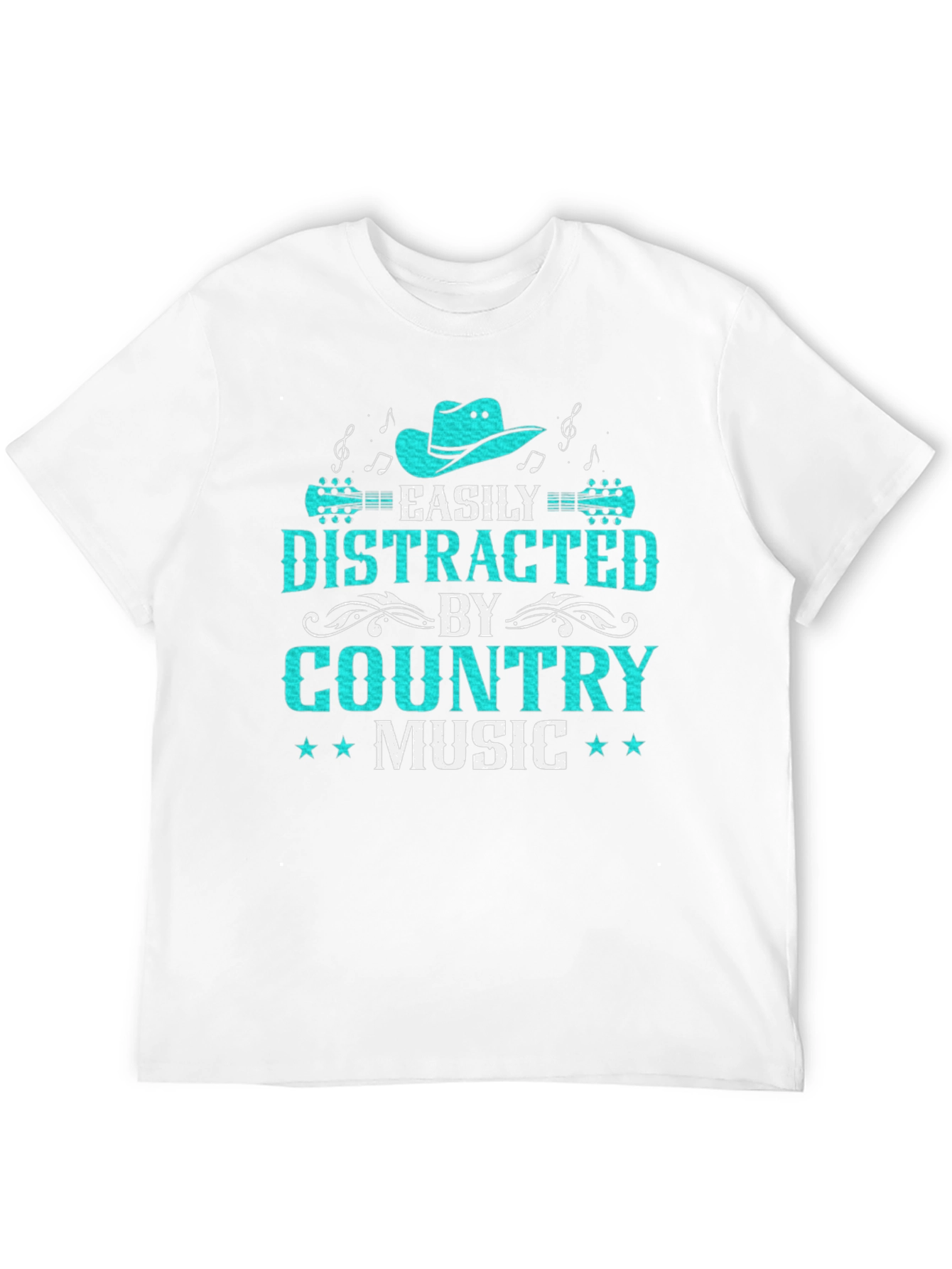 Black Country Music Graphic Tee - Easily Distracted view 12