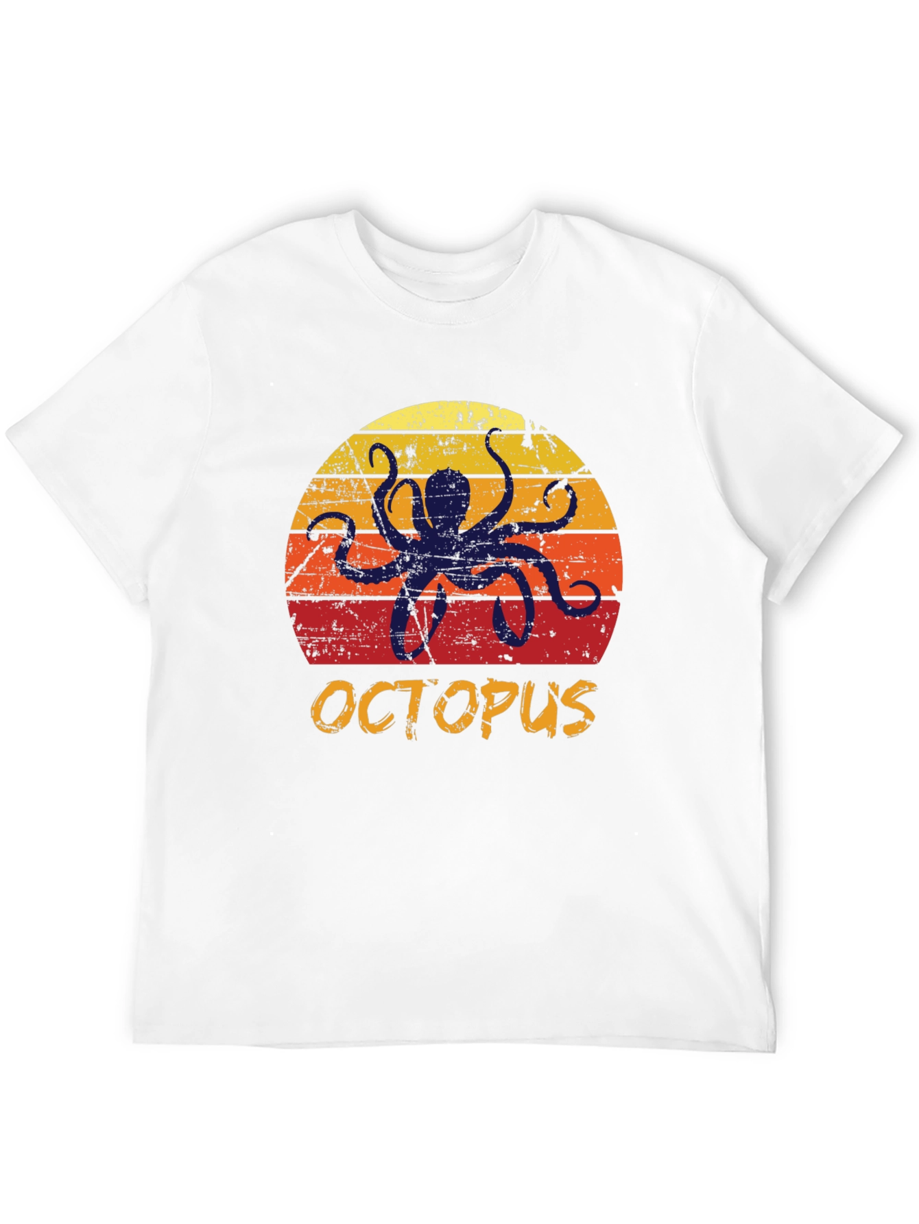 Black Retro Octopus Graphic T-Shirt view 12
