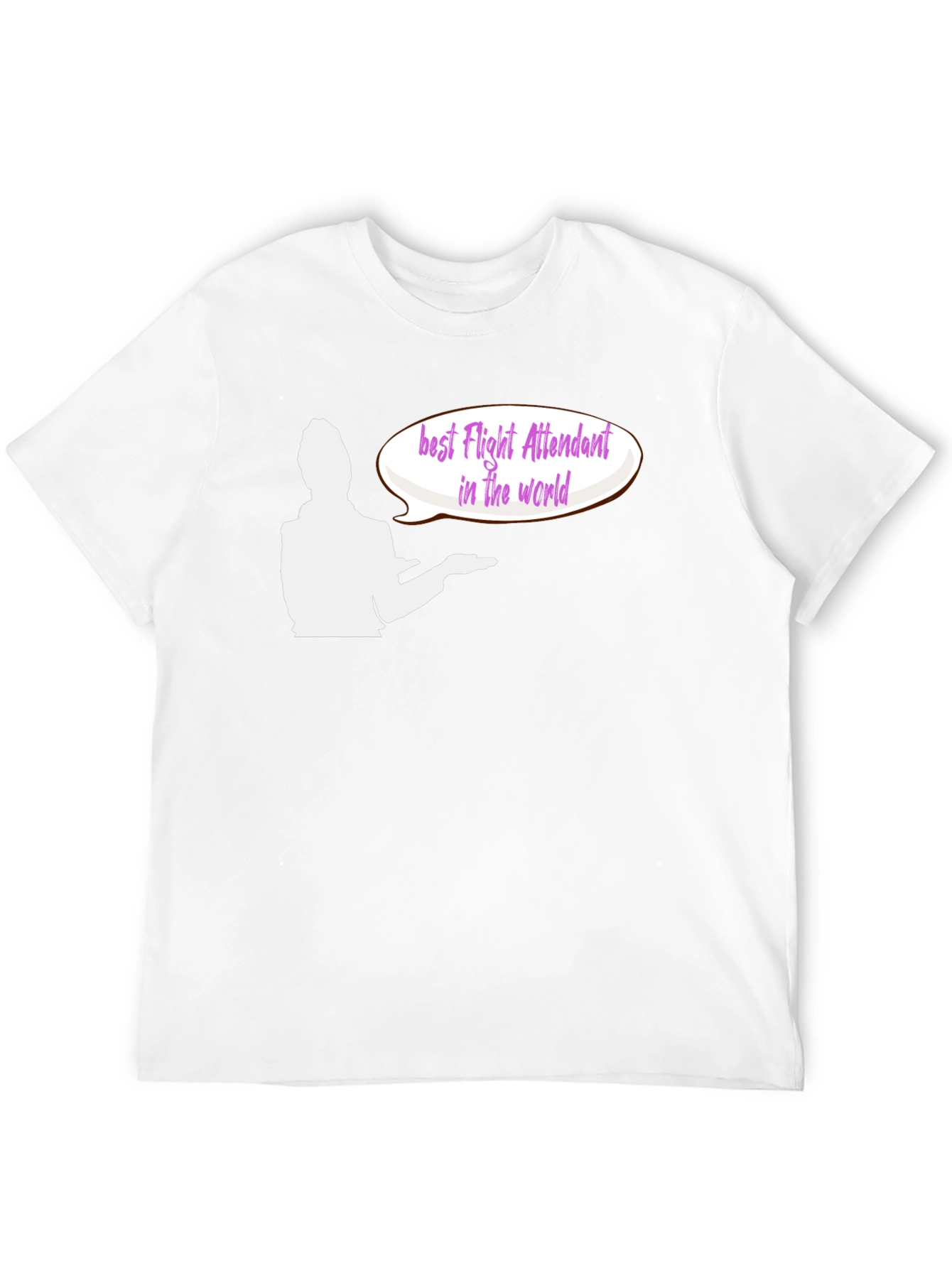 Black Best Flight Attendant T-Shirt - Black Crew Neck Tee view 12