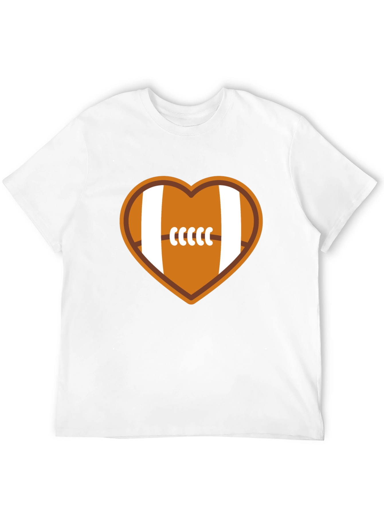 Black Football Heart Graphic Tee - Soft Cotton Blend view 12