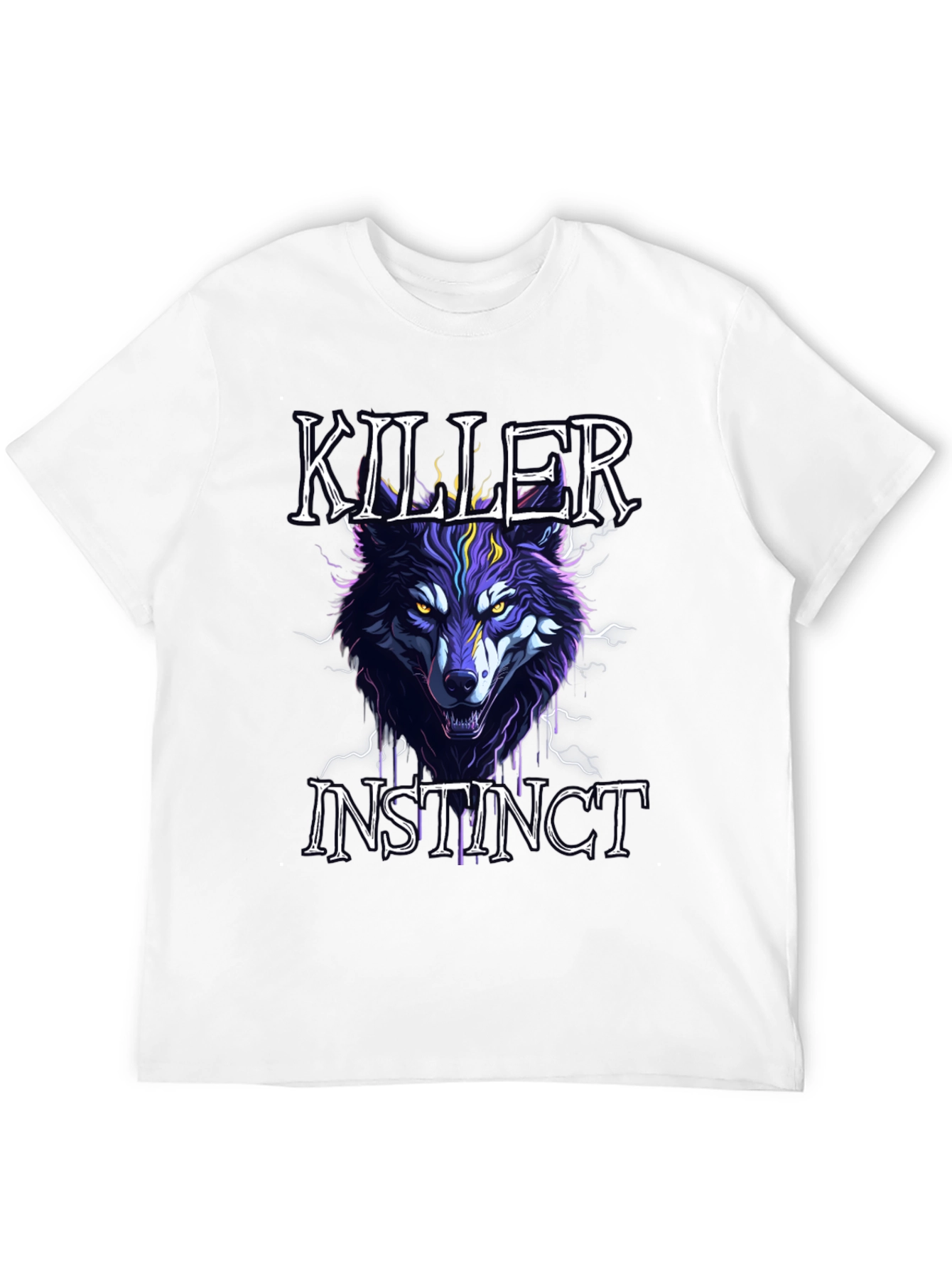 Black Killer Instinct Wolf Graphic Tee - Black view 12