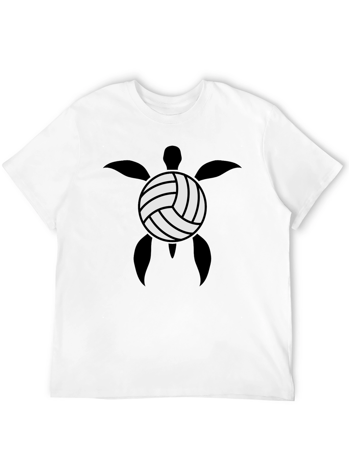 Black Volleyball Turtle Graphic Tee view 12