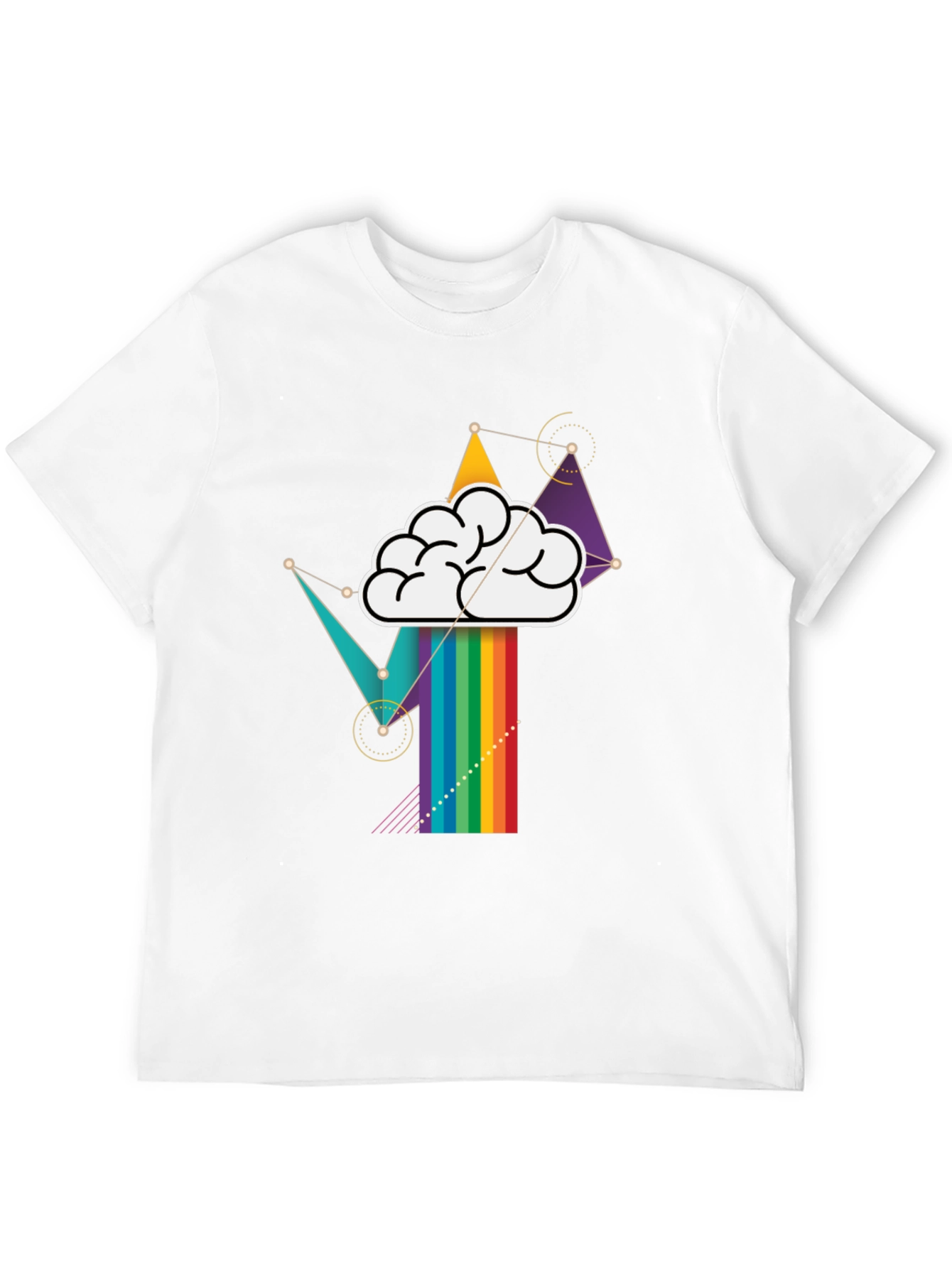 Black Brainstorm Rainbow T-Shirt view 12