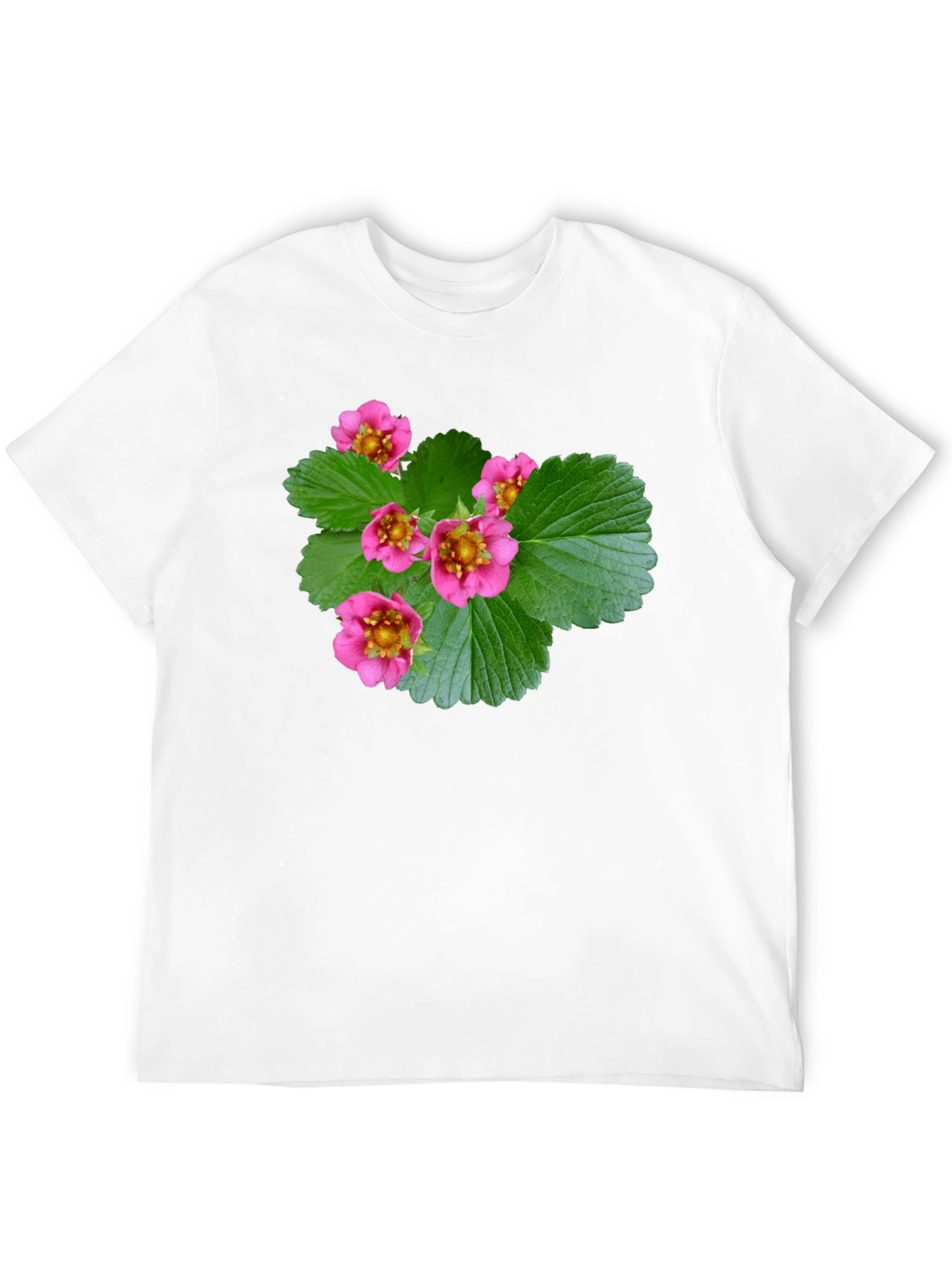 Black Floral Print Black T-Shirt - Nature Inspired Design view 12