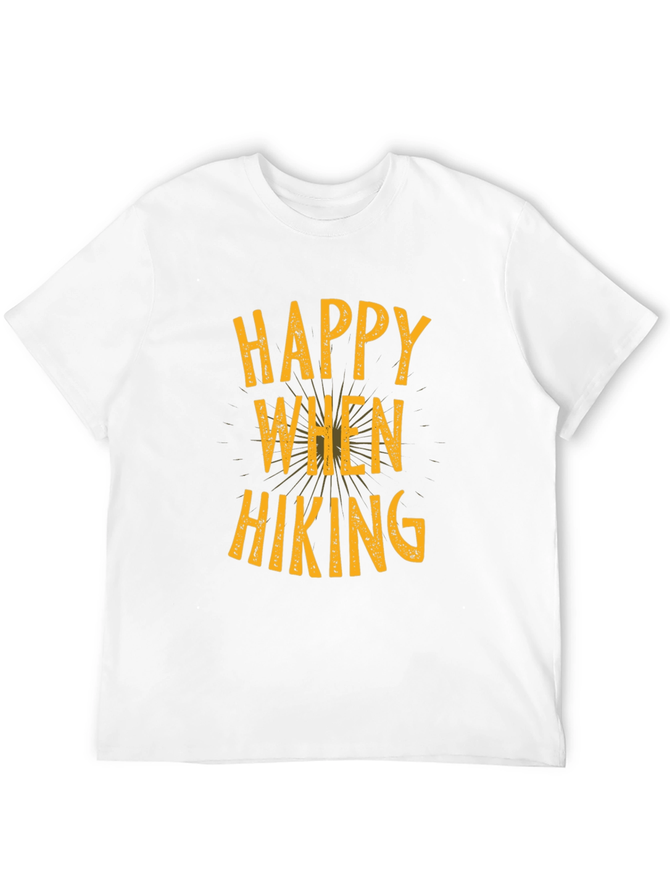 Black Happy When Hiking Graphic Tee - Soft Cotton Blend view 12