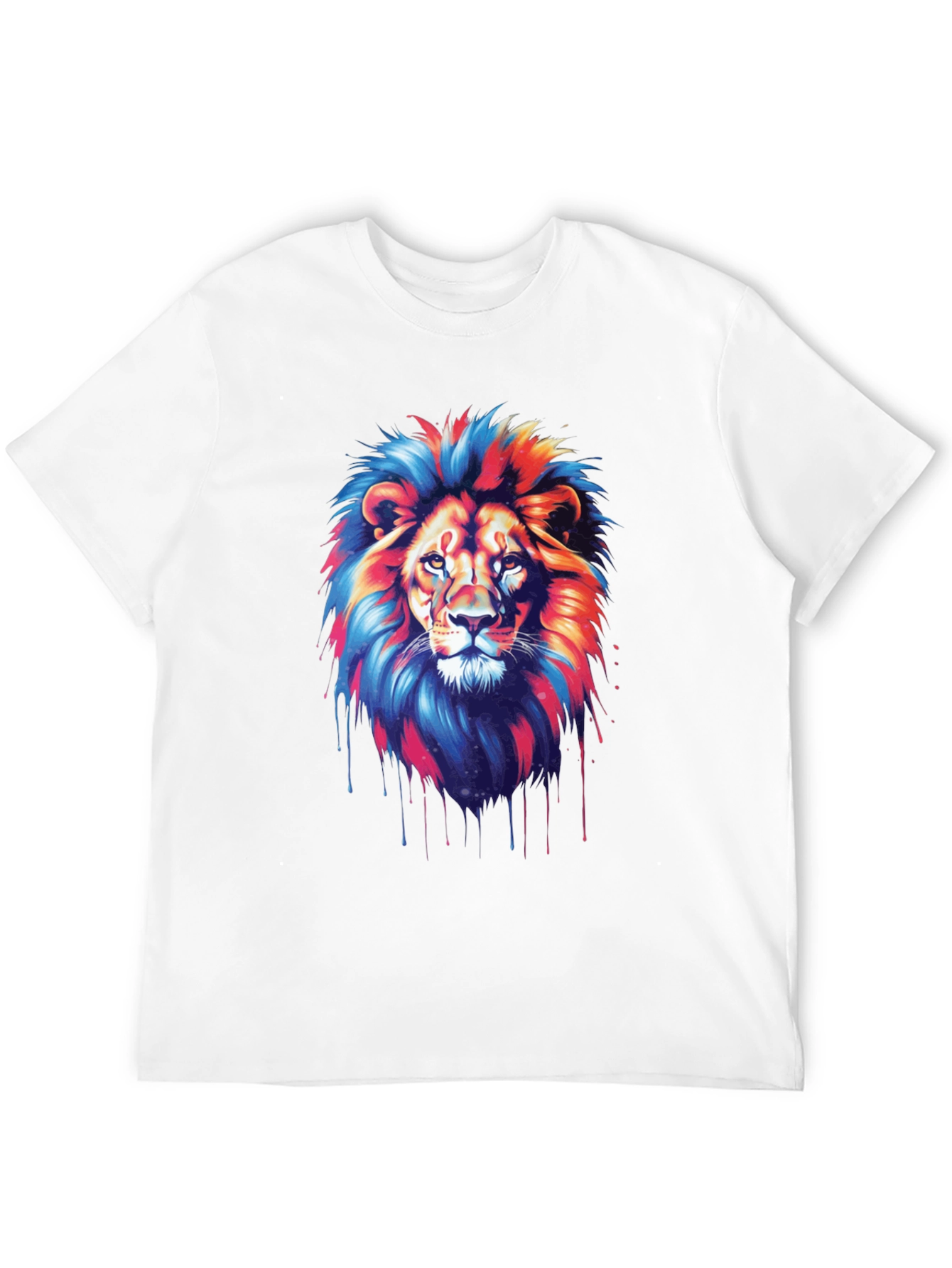 Black Vivid Lion Graphic Tee - Bold Style view 12