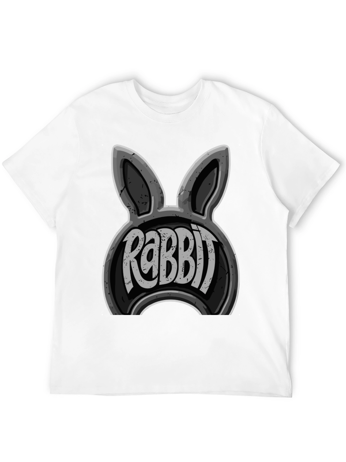 Black Rabbit Graphic Print Men's T-Shirt view 12