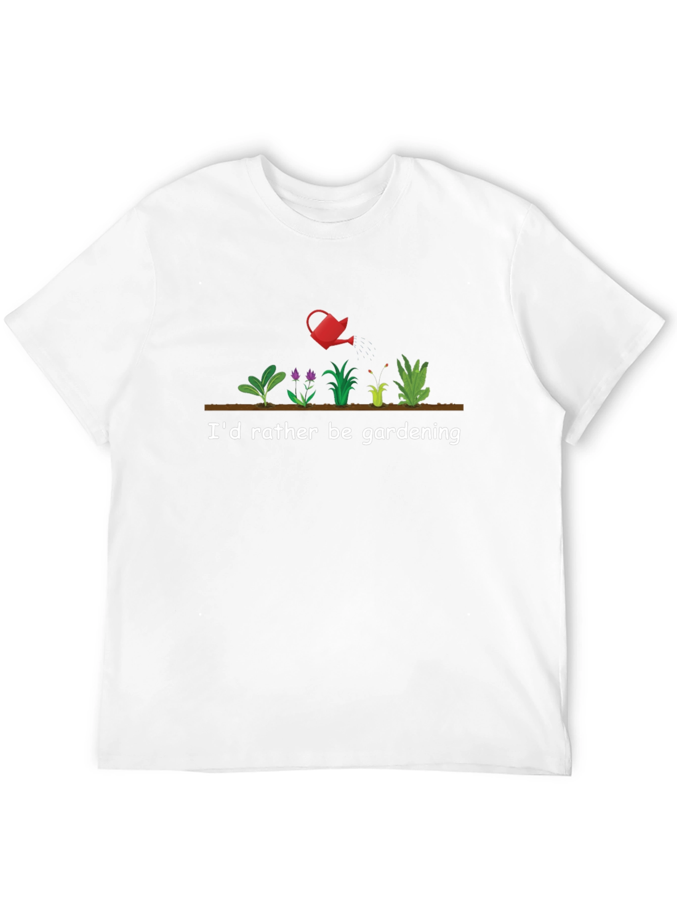 Black Gardening T-Shirt - I'd Rather Be Gardening Tee view 12