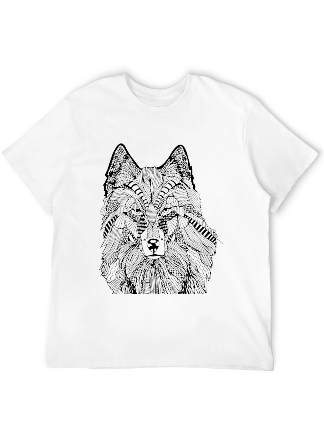 Black Wolf Graphic Black T-Shirt view 12