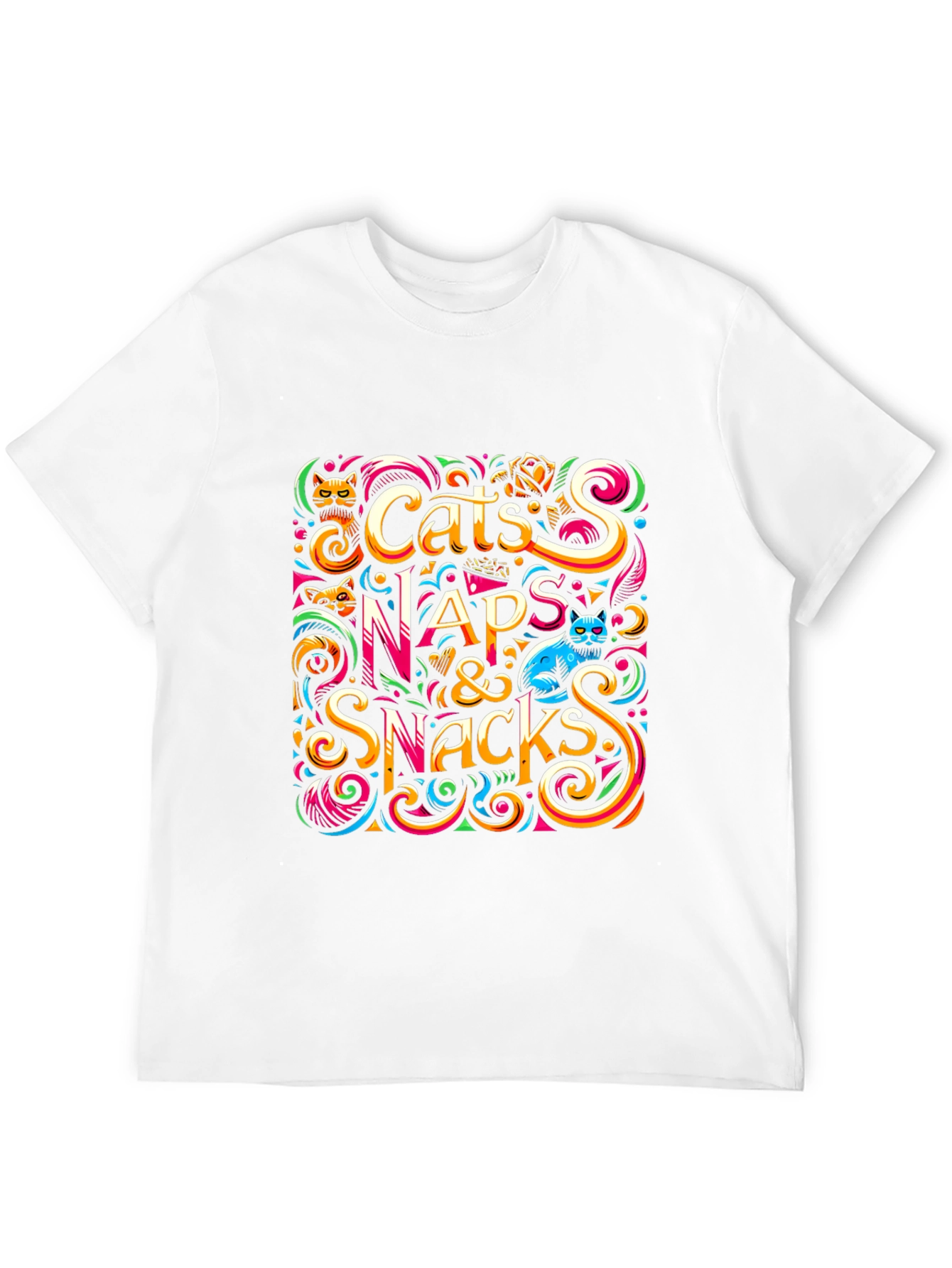 Black Cats Naps & Snacks Graphic Tee view 12