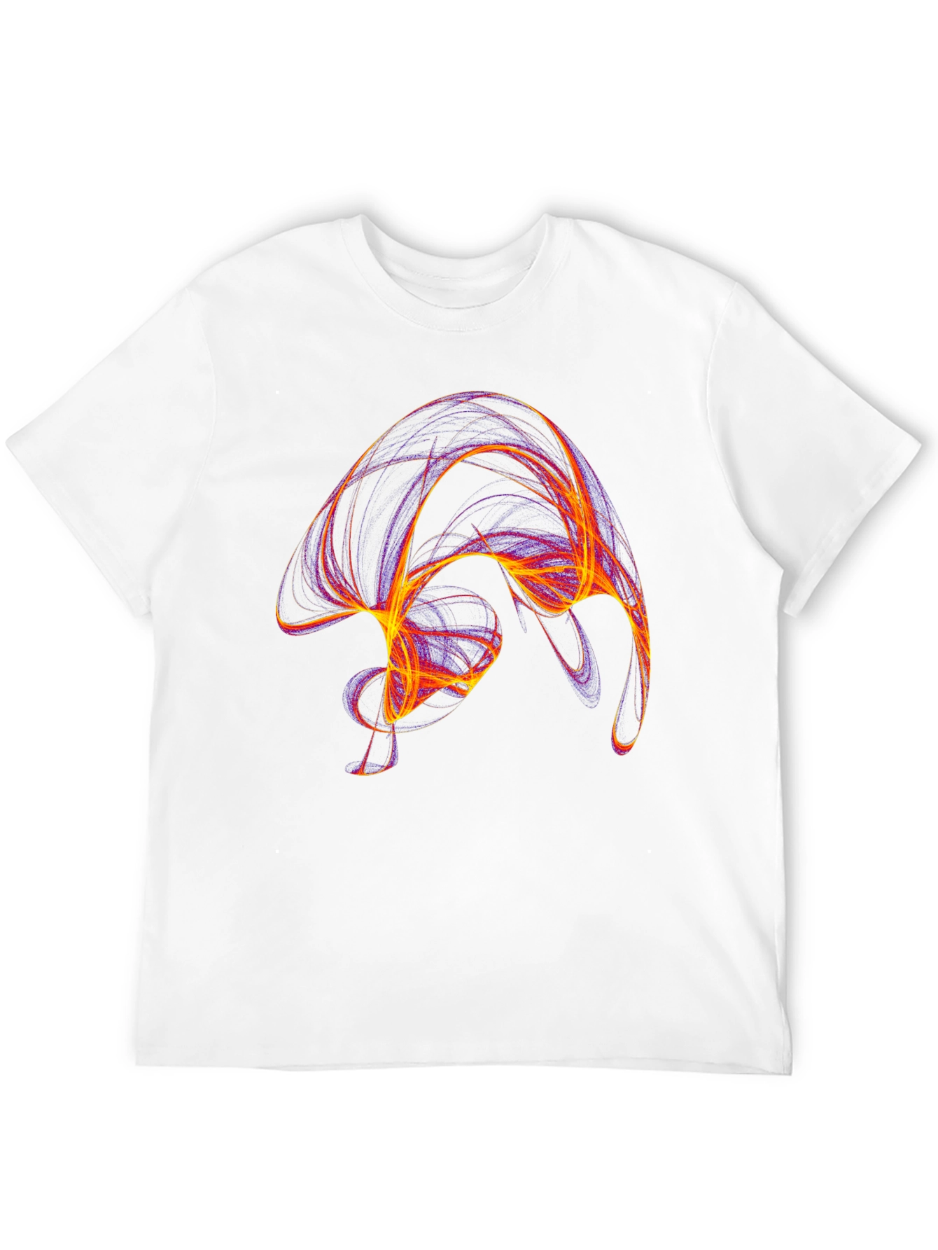 Black Abstract Swirl Graphic Black T-Shirt view 12