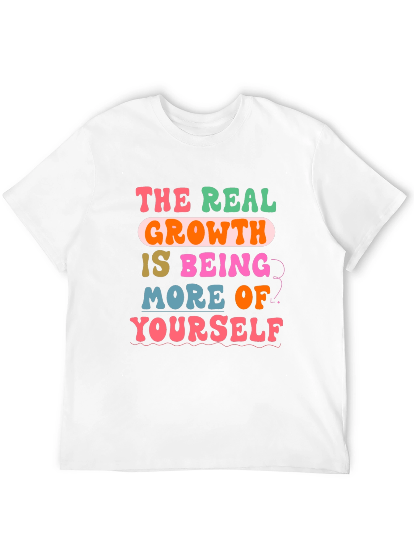Black The Real Growth Retro Graphic T-Shirt view 12