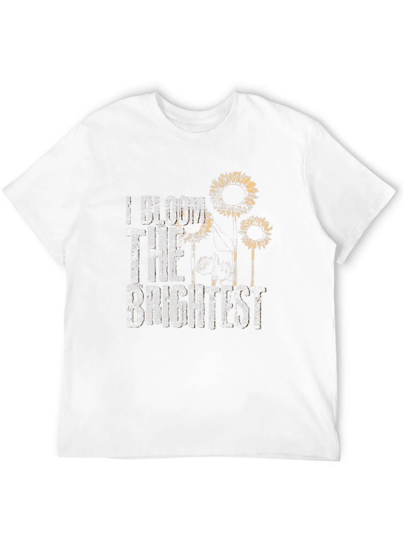 Black I Bloom the Brightest Sunflower Graphic T-Shirt view 12