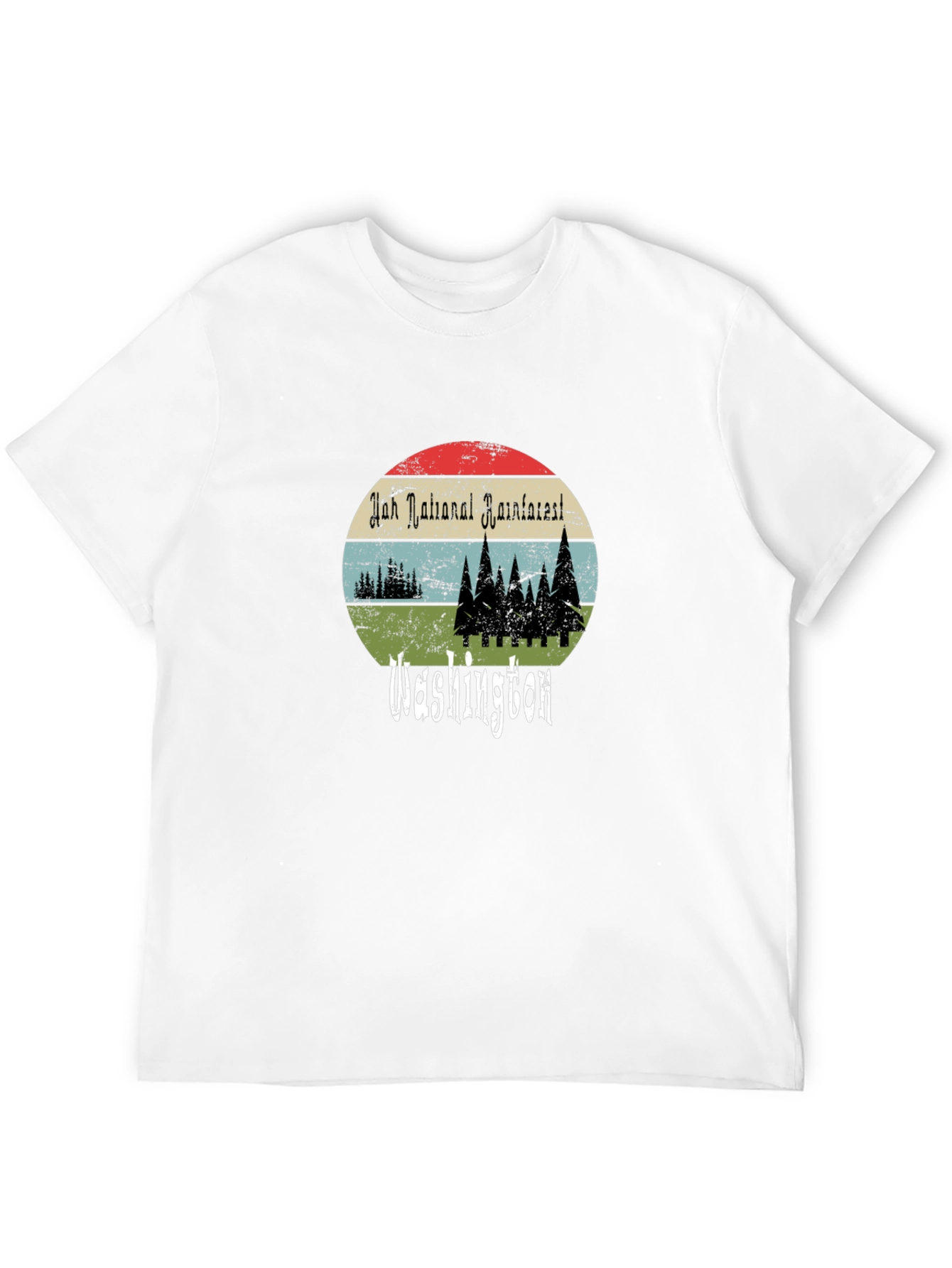 Black Hoh Rainforest Washington T-Shirt view 12