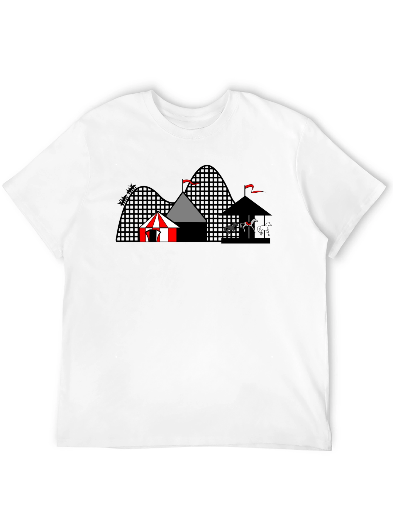 Black Amusement Park Graphic T-Shirt view 12