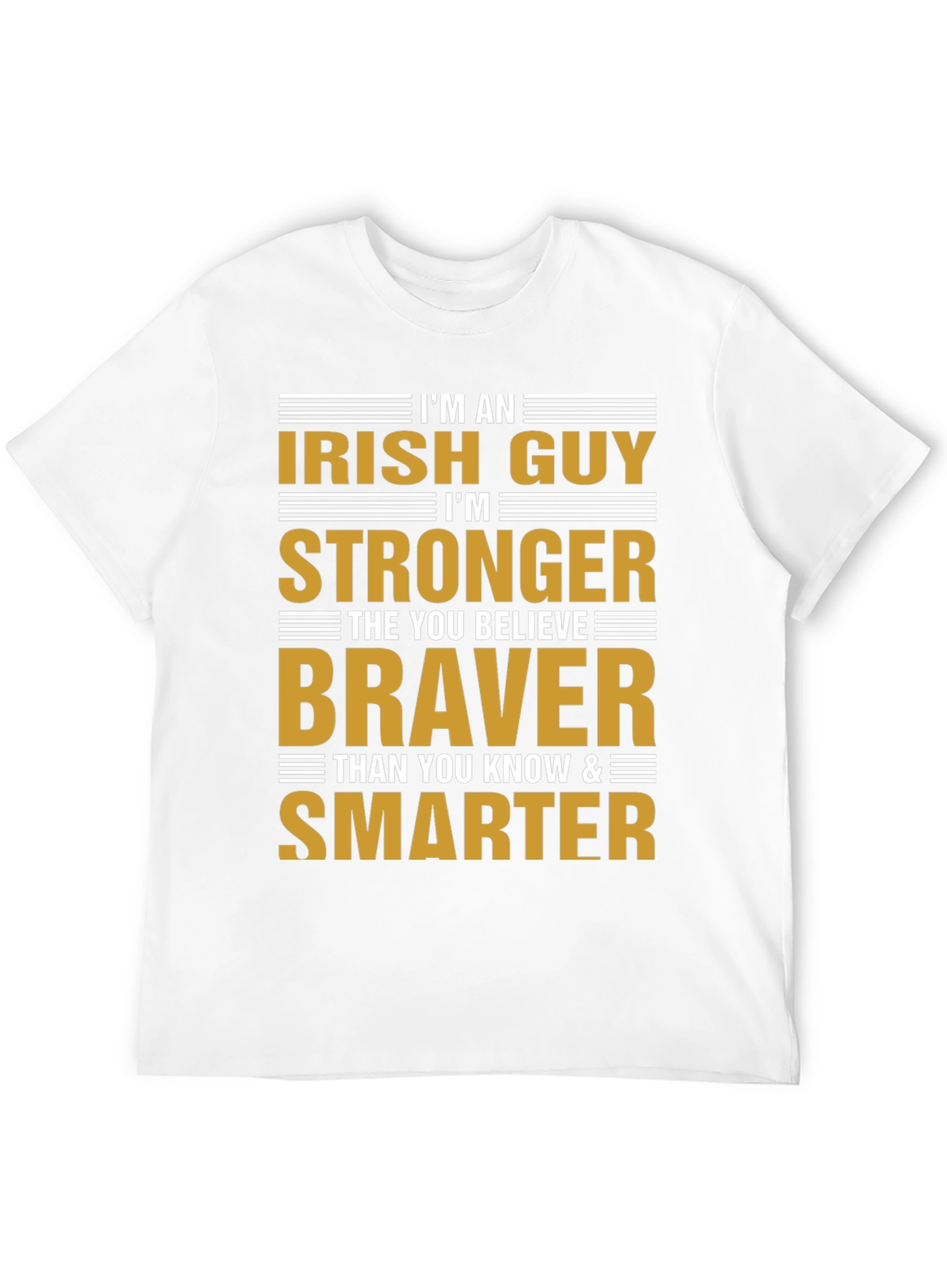 Black Irish Guy Graphic T-Shirt - Stronger, Braver, Smarter view 12