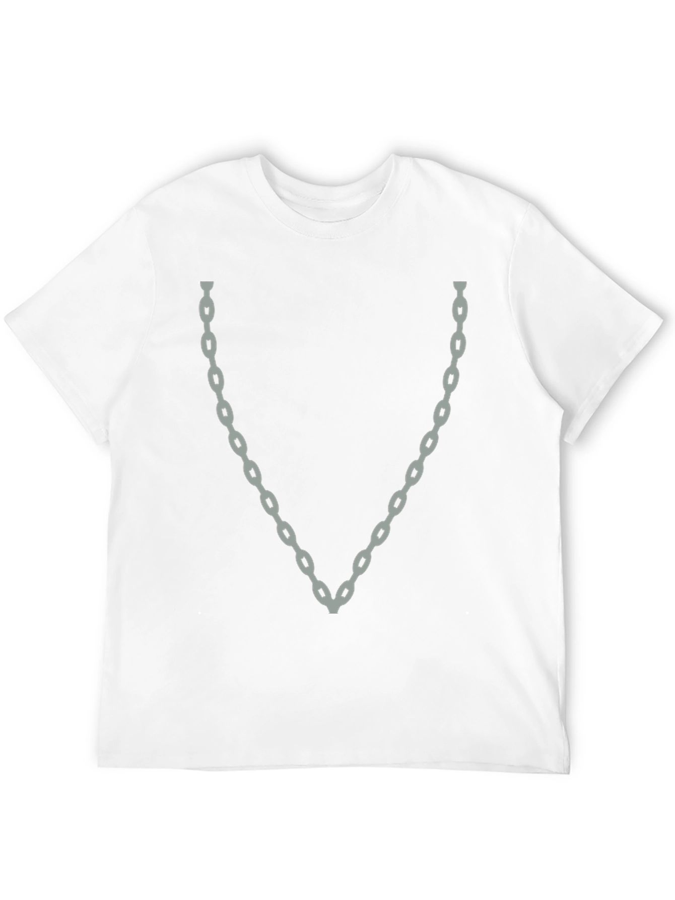 Black Chain Graphic Tee - Black Cotton Crew Neck T-Shirt view 12